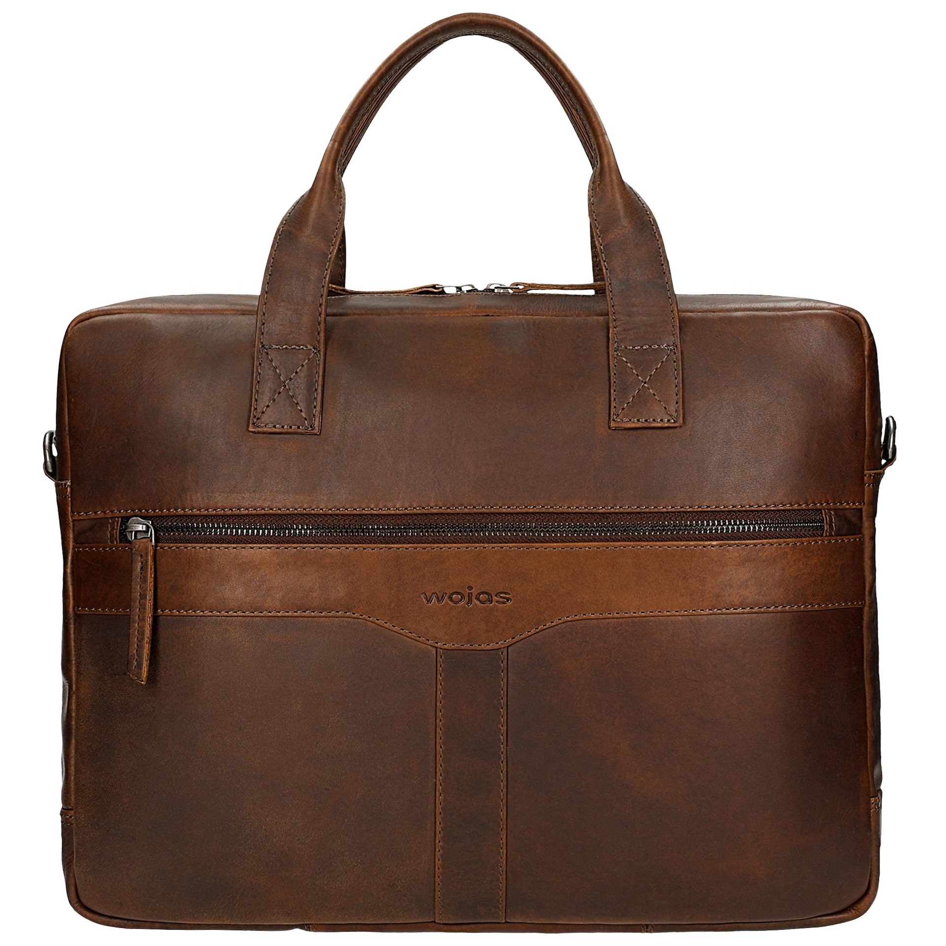 Duża brązowa torba męska z olejowanej skóry pull up 90019-42