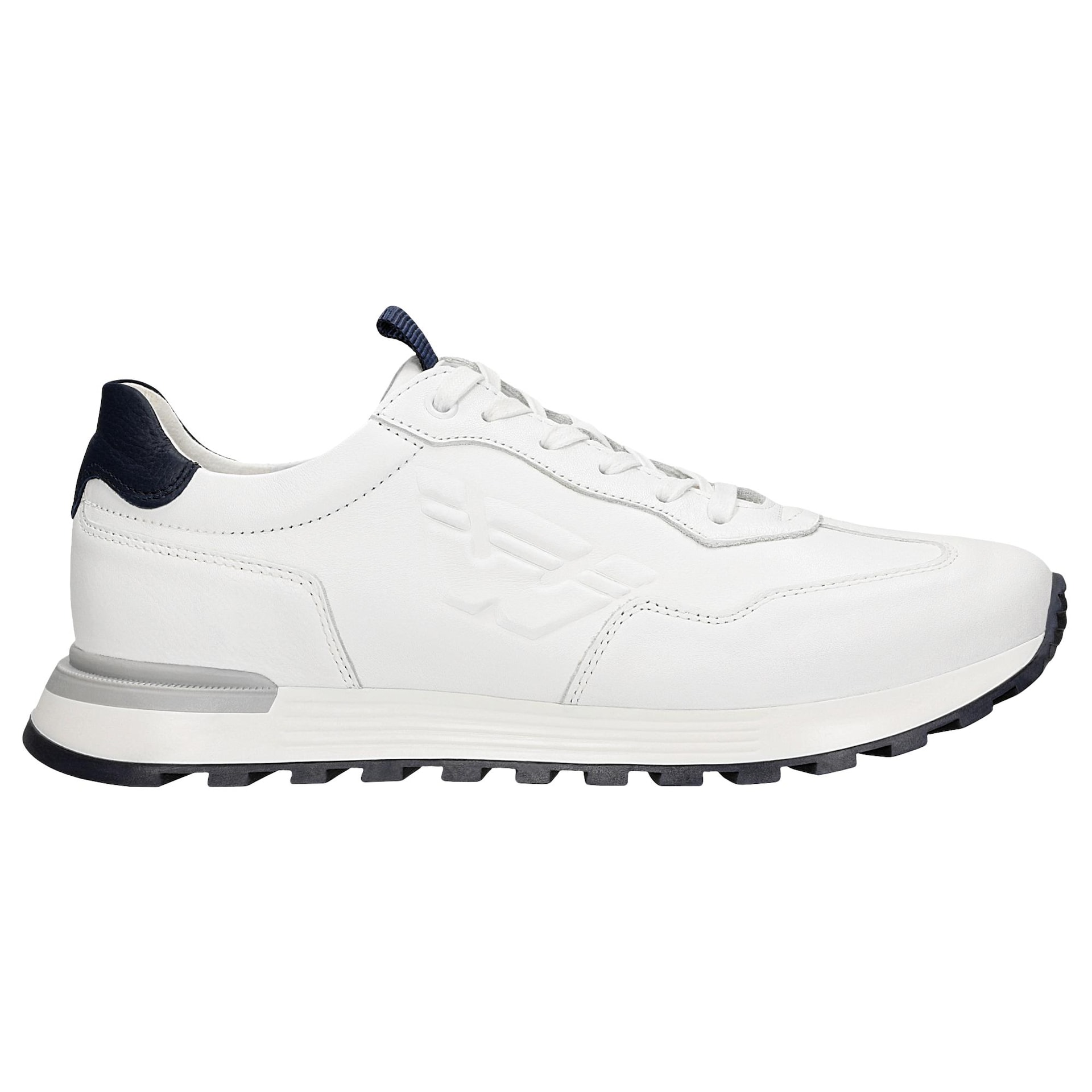 Sneakers  albi pe platformă contrastantă bărbați