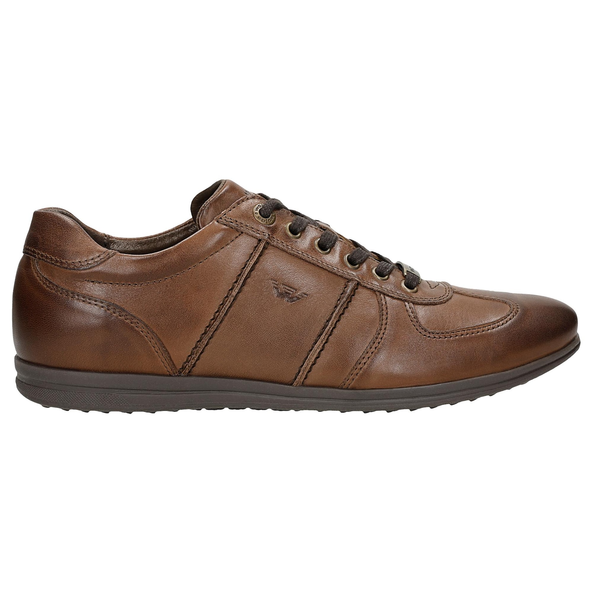 Sneakers maro deschis bărbați din piele granulată
