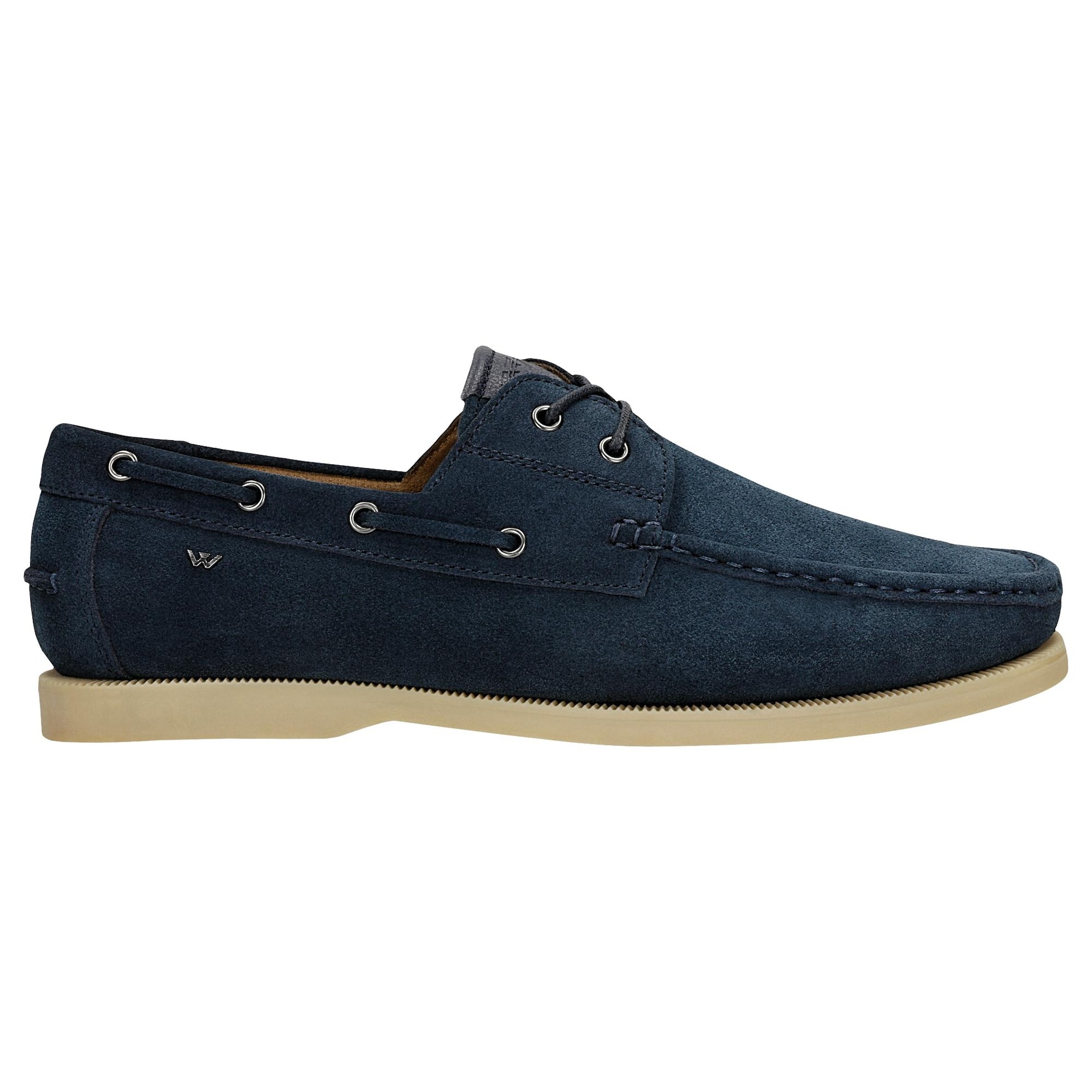 Mocasini bărbați bleumarin în stil nautic