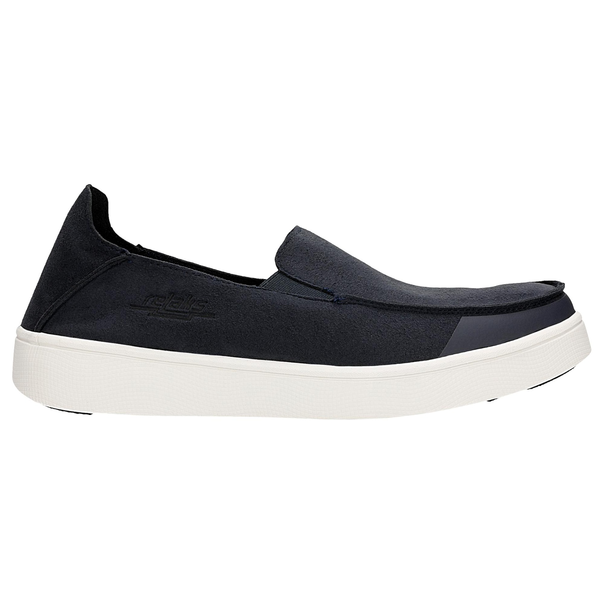 Mocasini bărbați bleumarin RELAKS din material MicroPOLYtex