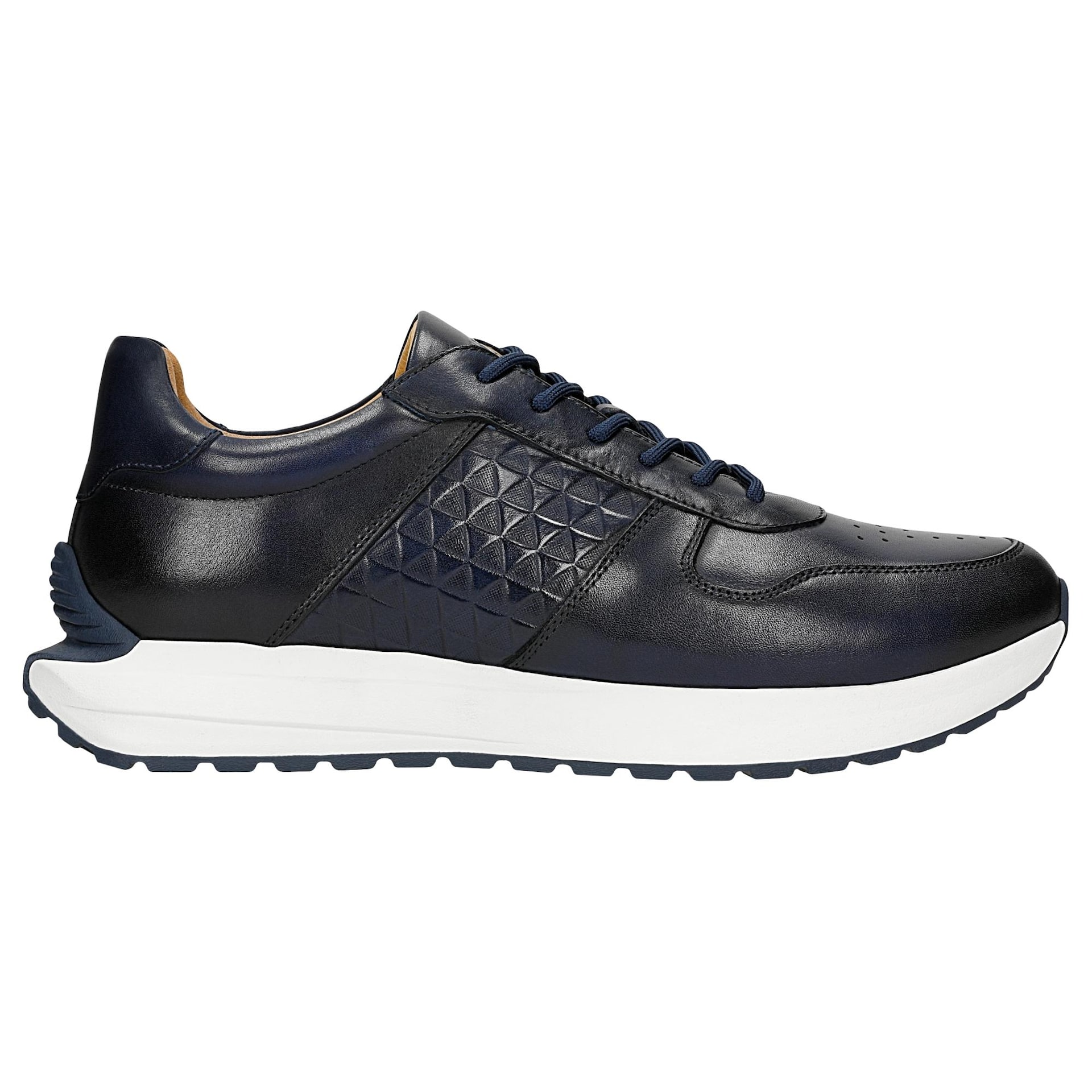 Sneakers bleumarin cu talpa albă