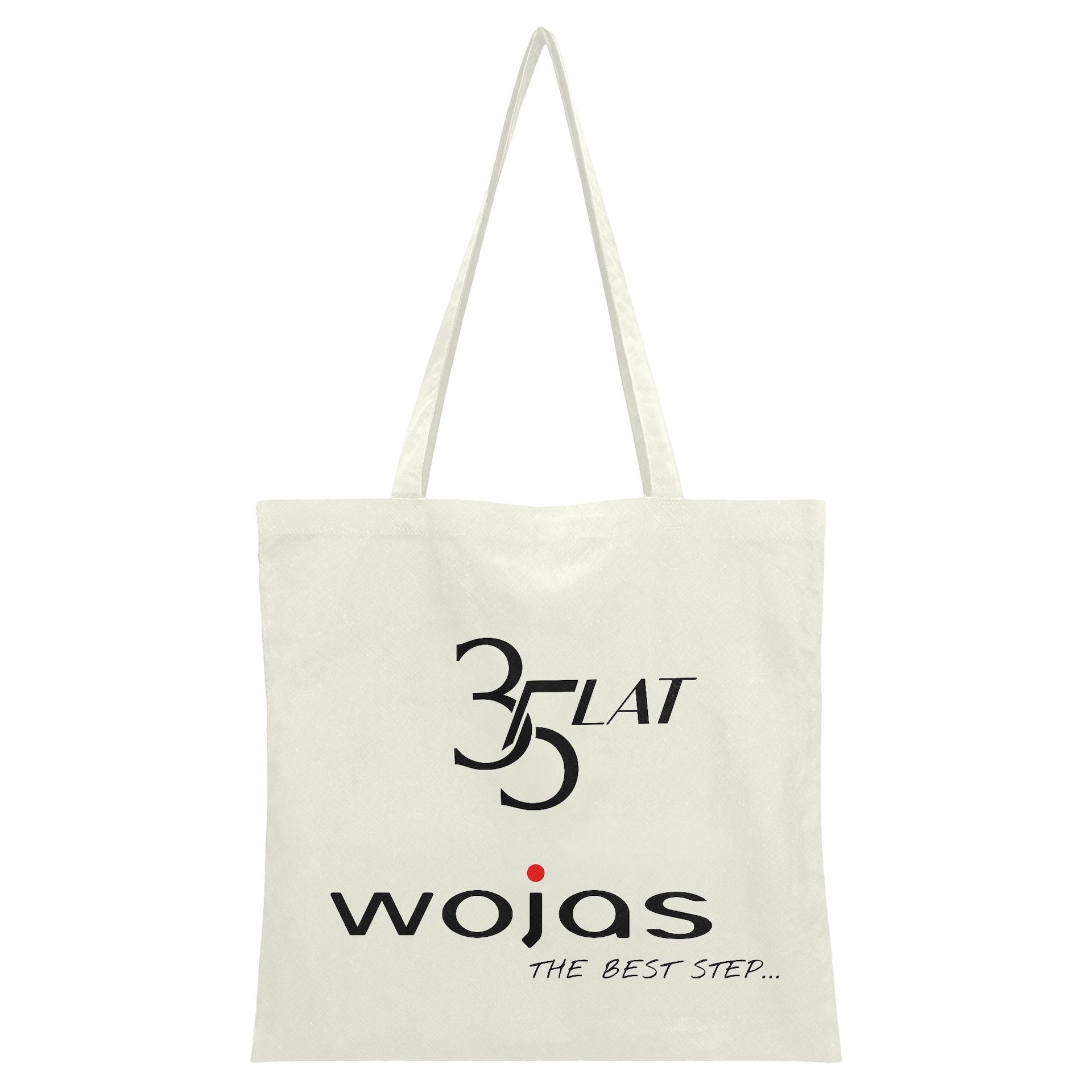 Tote bag bej din bumbac cu logo aniversar