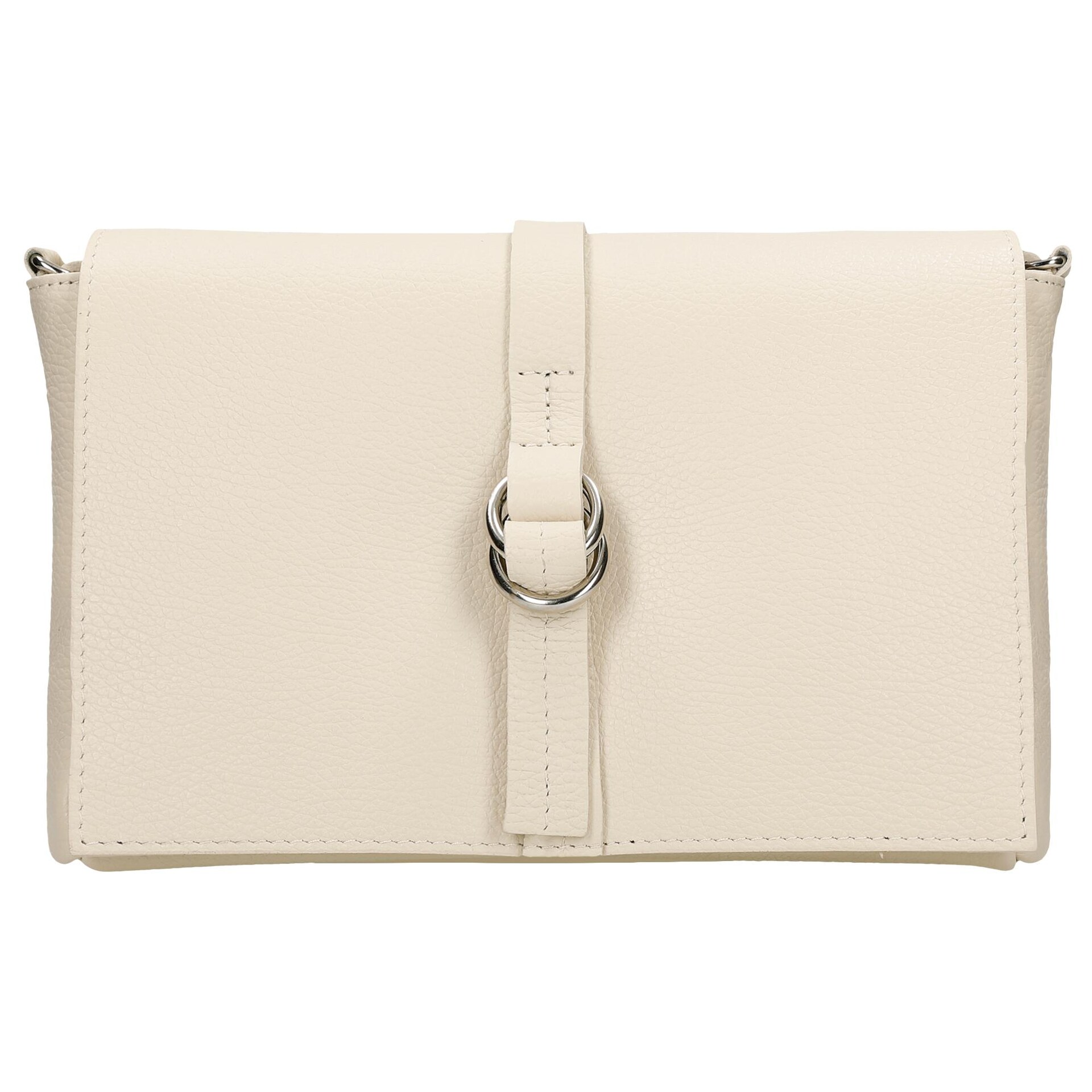 Geantă  din piele în nuanță de bej deschis damă