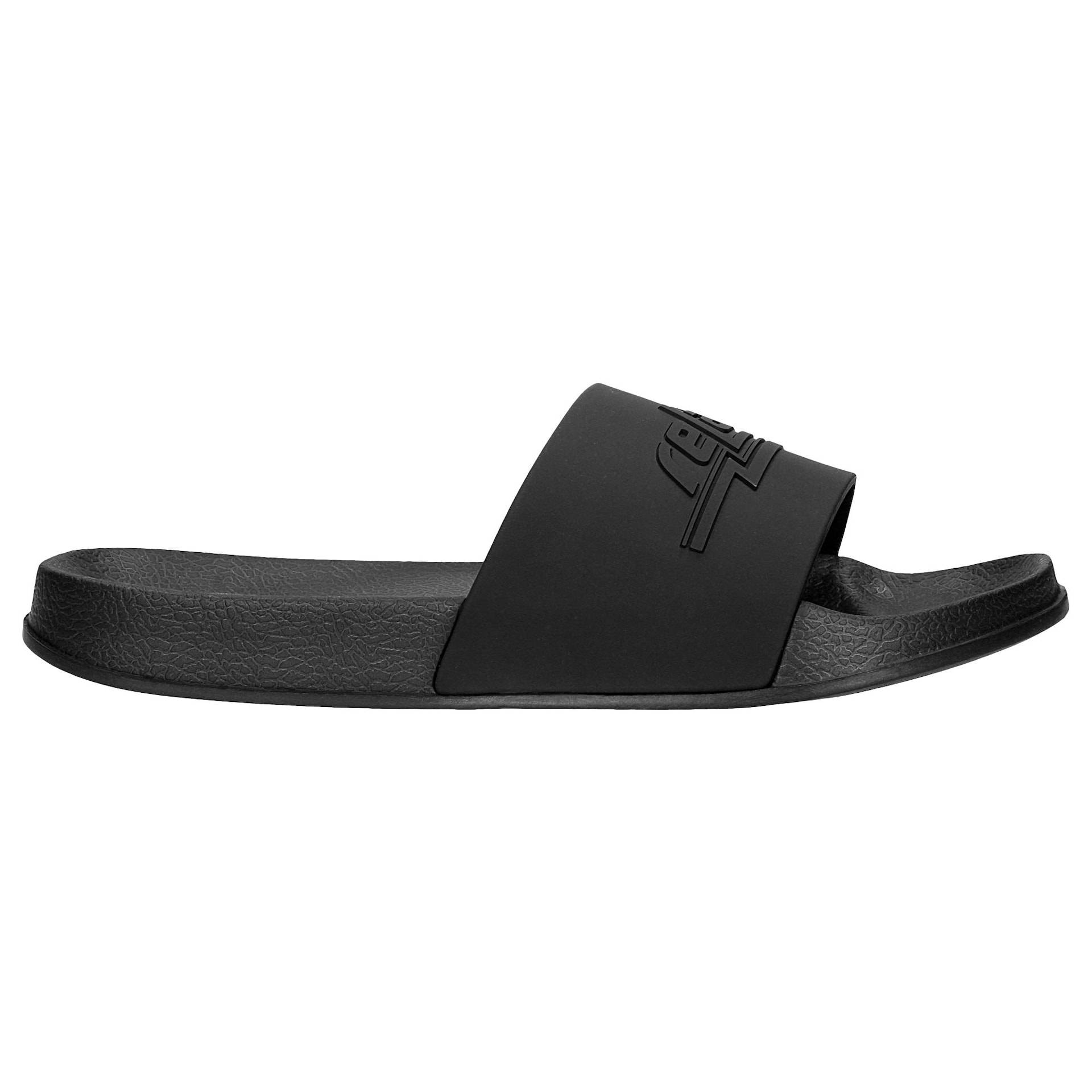 Șlapi de piscină negri RELAKS cu finisaj mat
