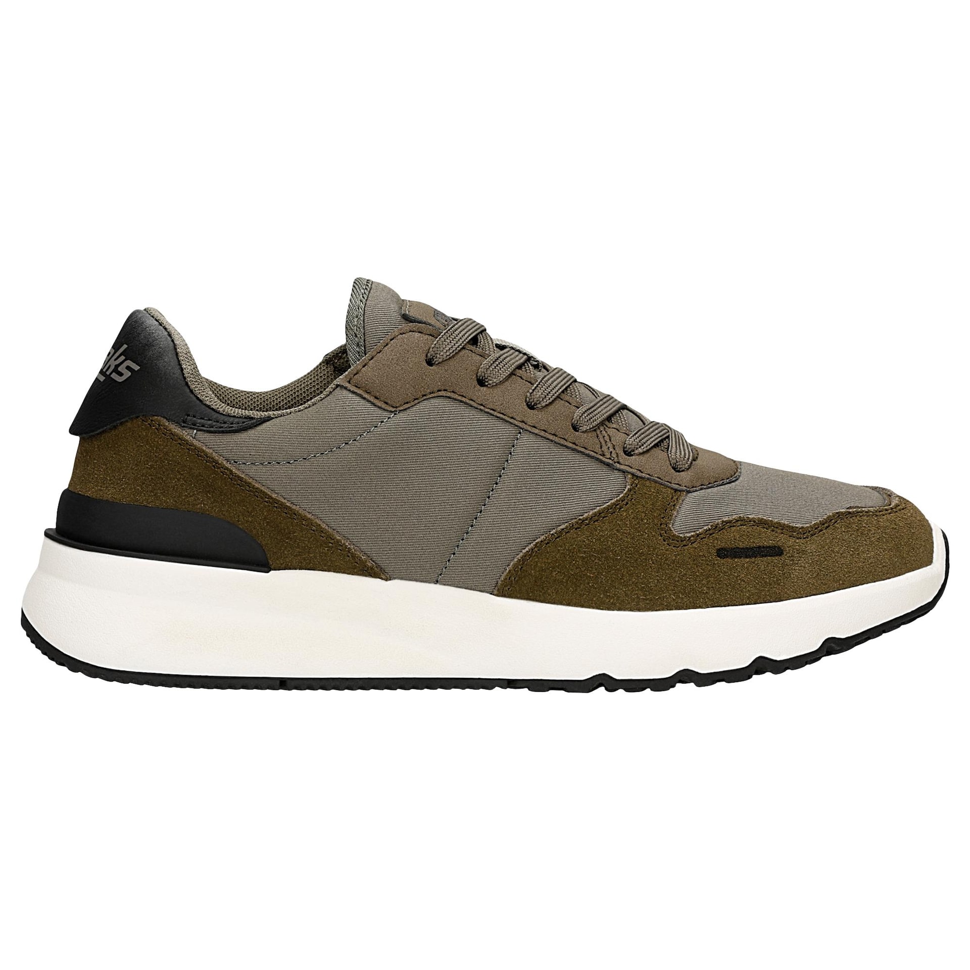 Sneakers bărbați RELAKS cu talpă contrastantă și inserții din piele split întoarsă