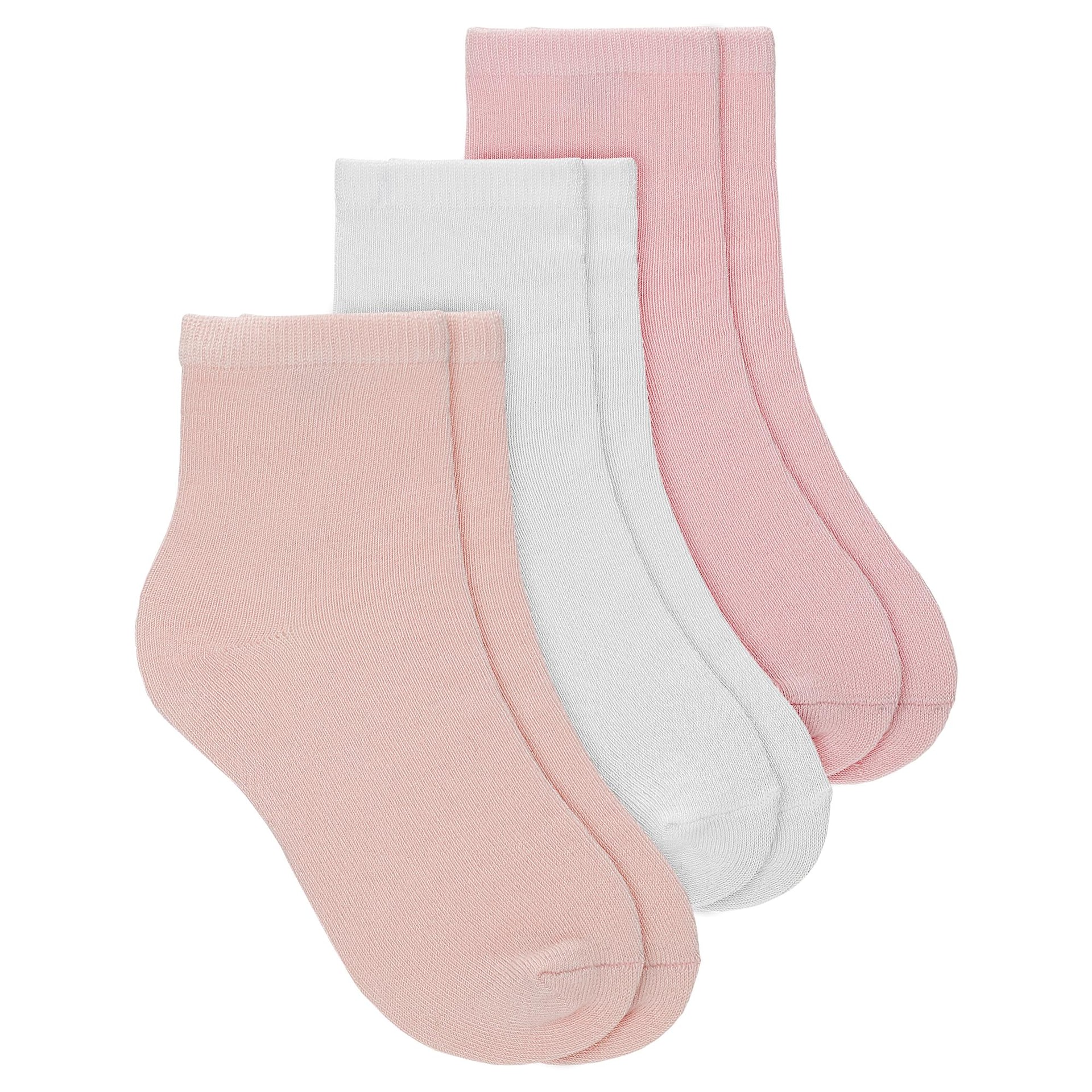 Șosete pentru copii set 3 perechi roz-alb BARTEK 85700-45
