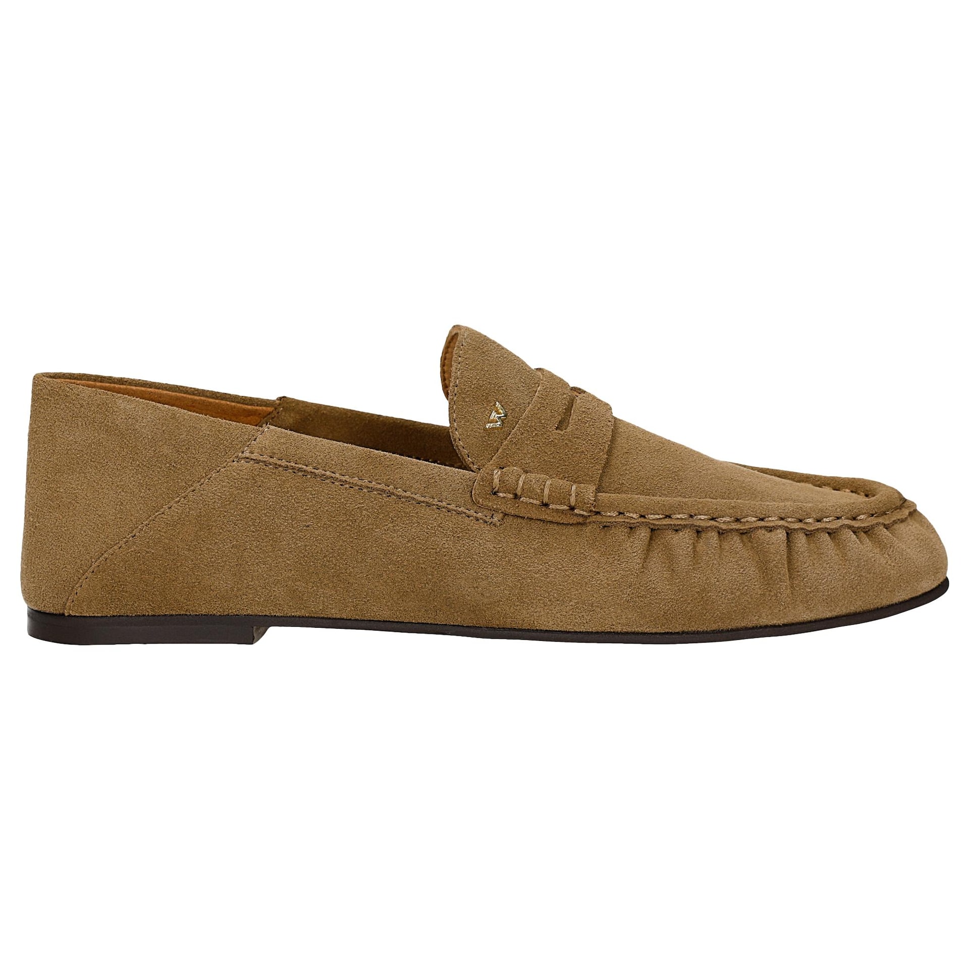 Mocasini damă maro din piele split