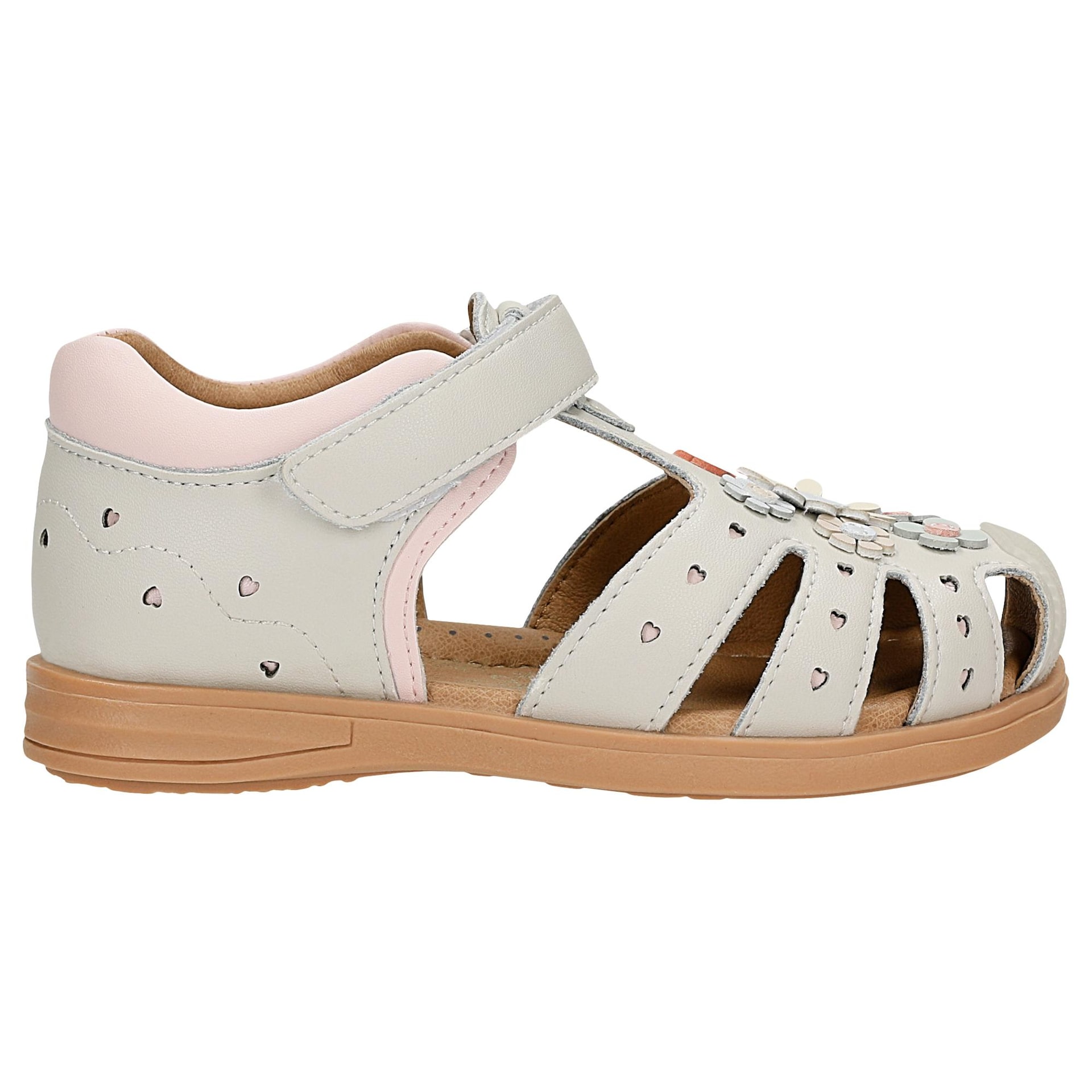 Sandale fetițe bej-roz cu motiv floral BARTEK 84417-54
