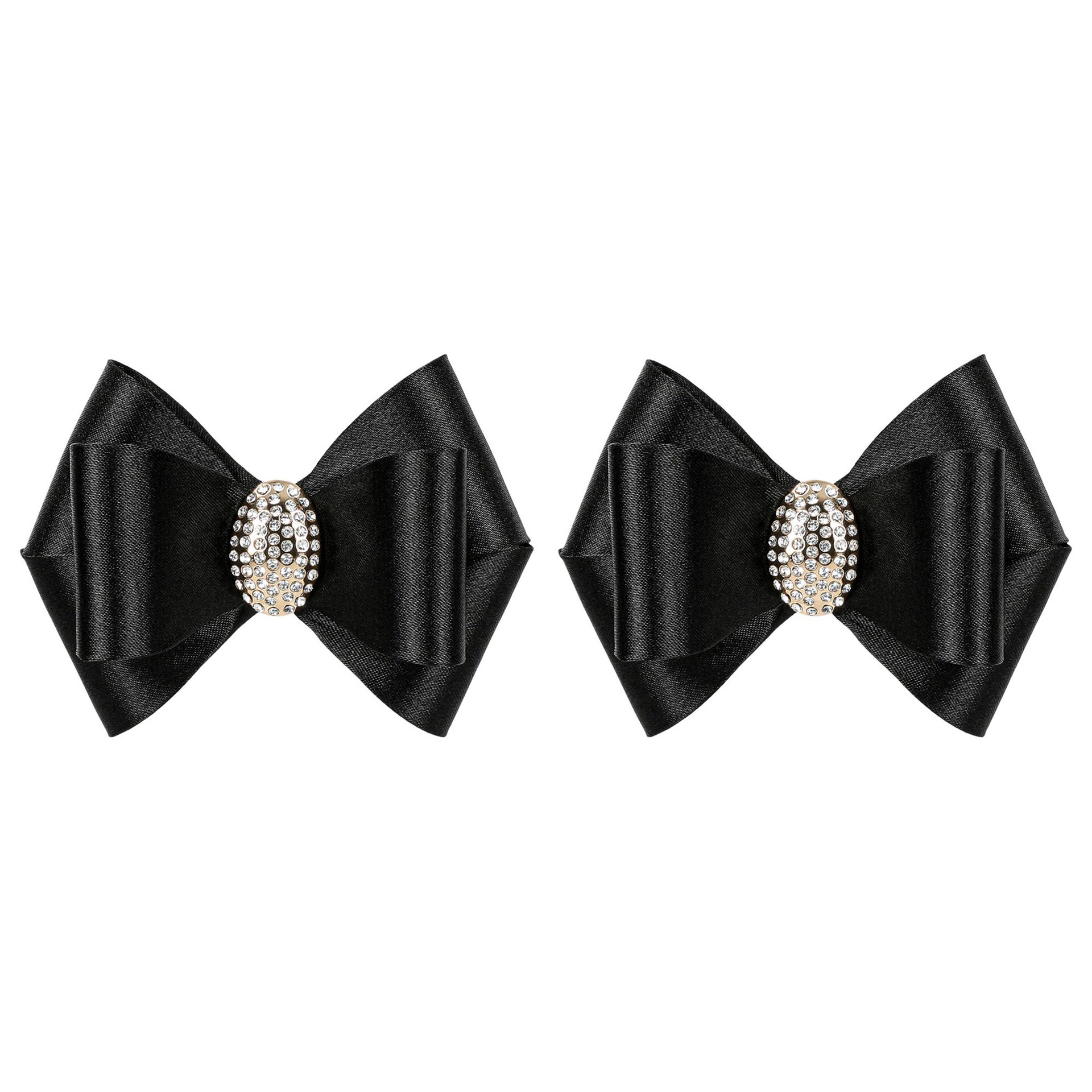 Clame elegante pentru pantofi cu fundă neagră