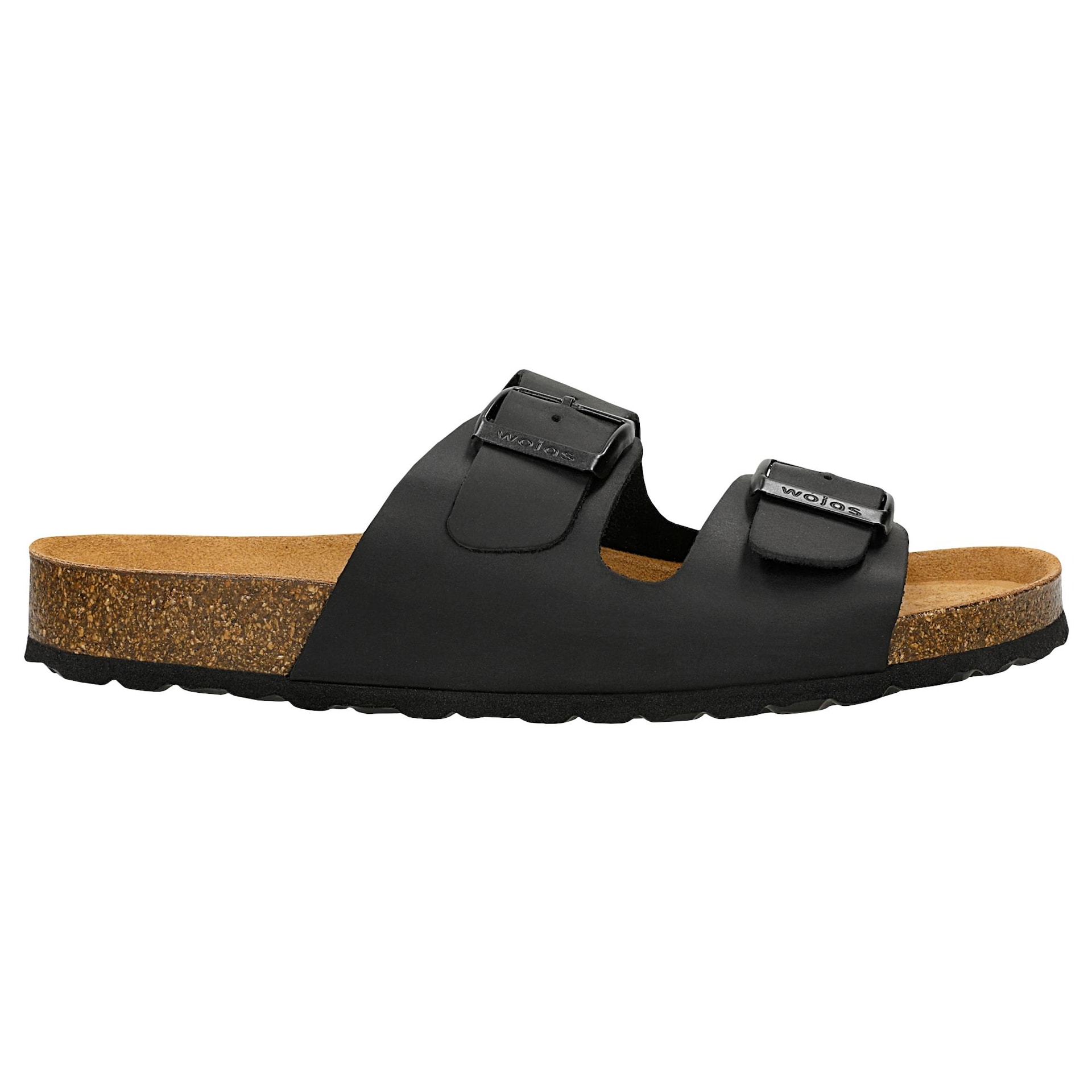 Papuci negri bărbați confortabili cu talpă din plută