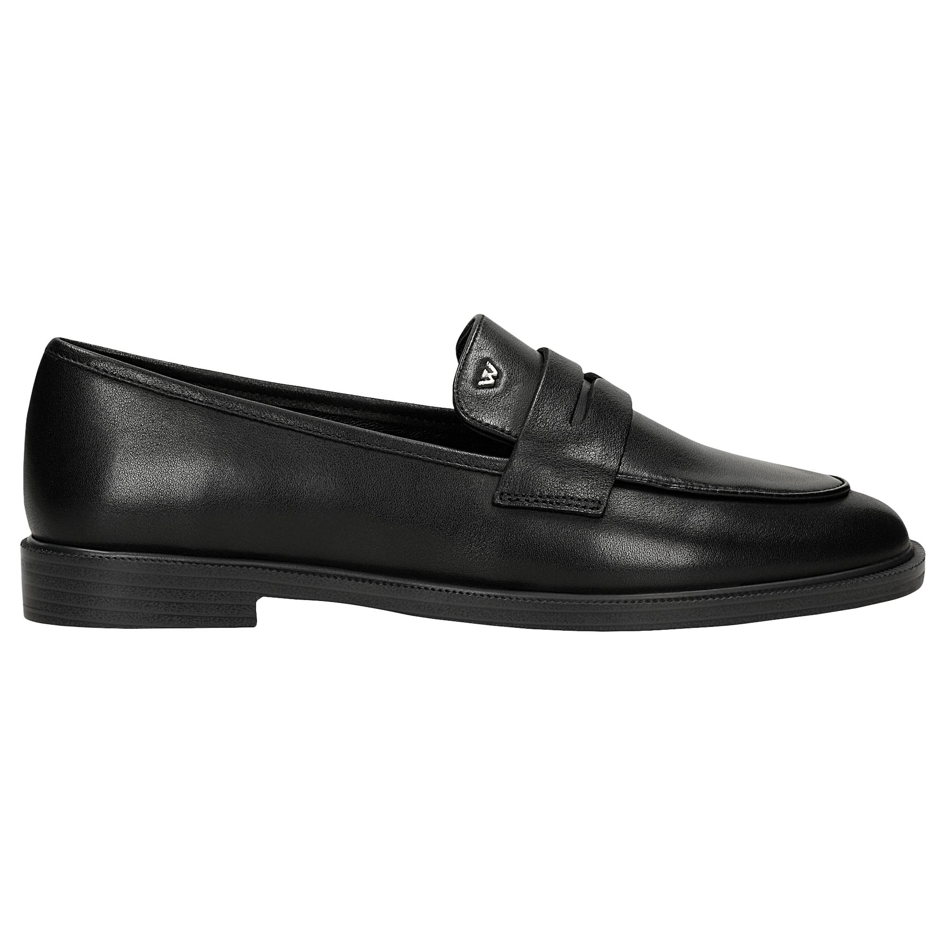 Mocasini damă negri din piele penny loafers
