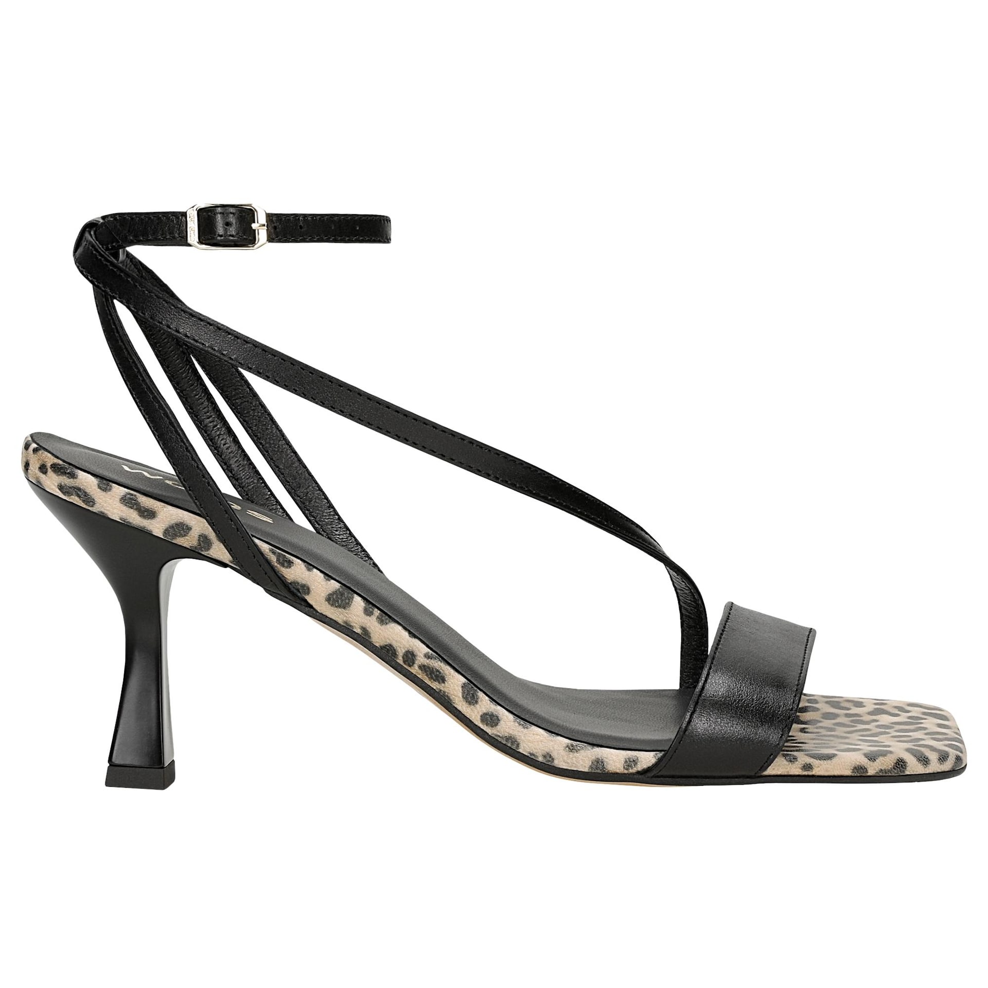 Sandale damă cu imprimeu animal print subtil