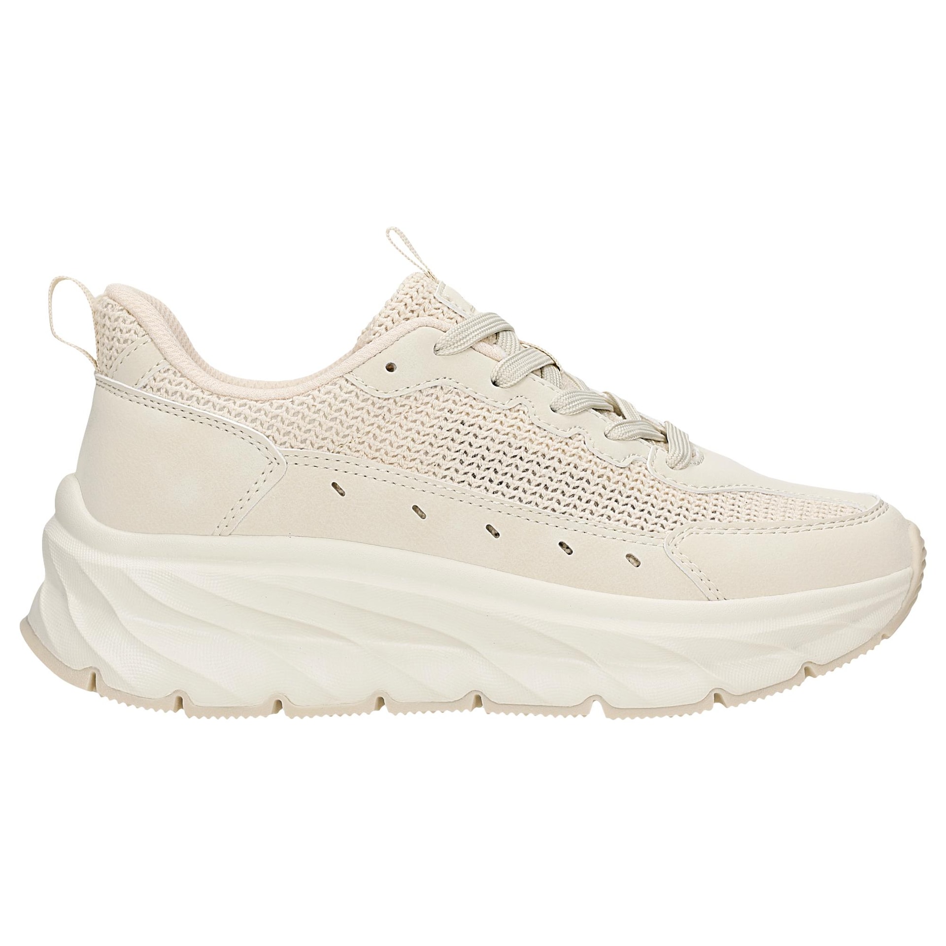 Sneakers damă bej din material împletit RELAKS