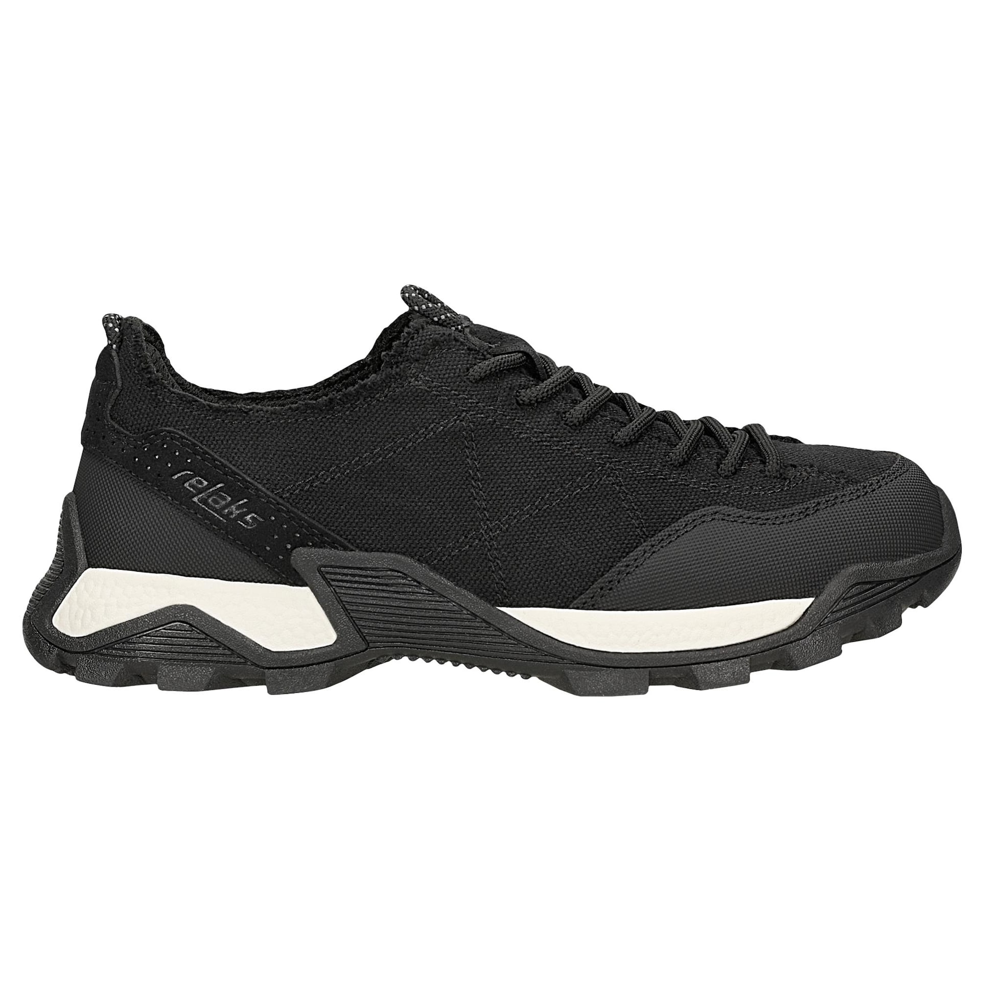 Sneakers negri din material textil RELAKS