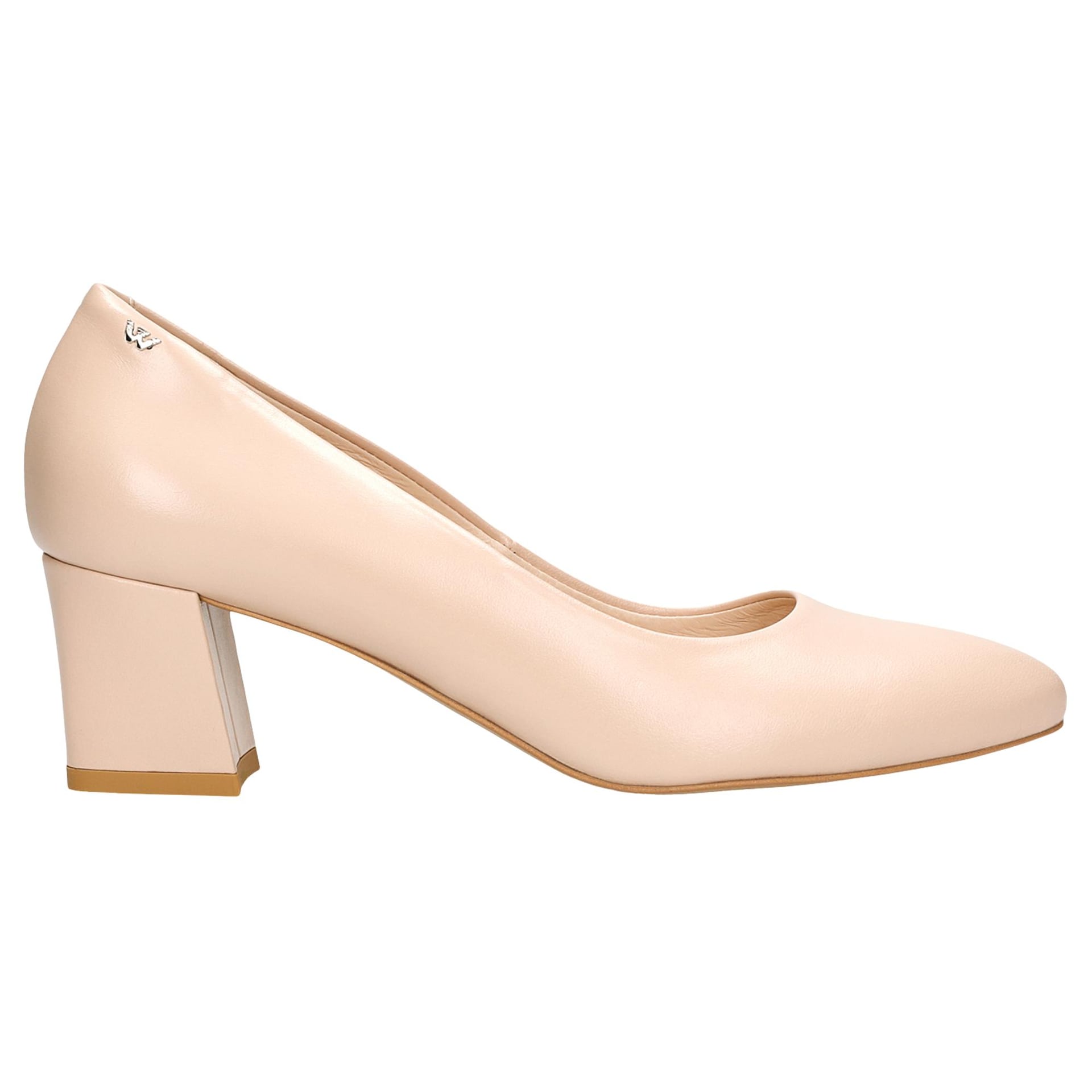 Stiletto bej din piele granulată damă