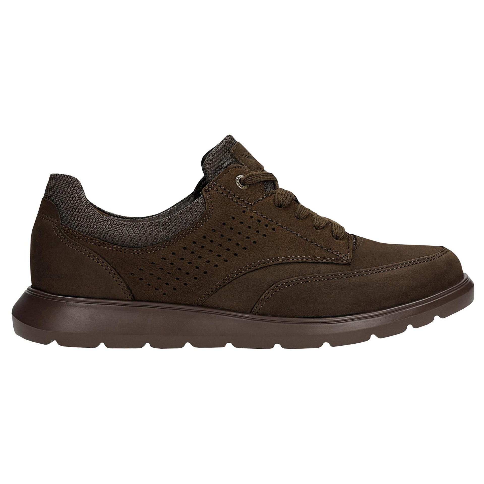 Pantofi bărbați maro din piele nubuc și material textil