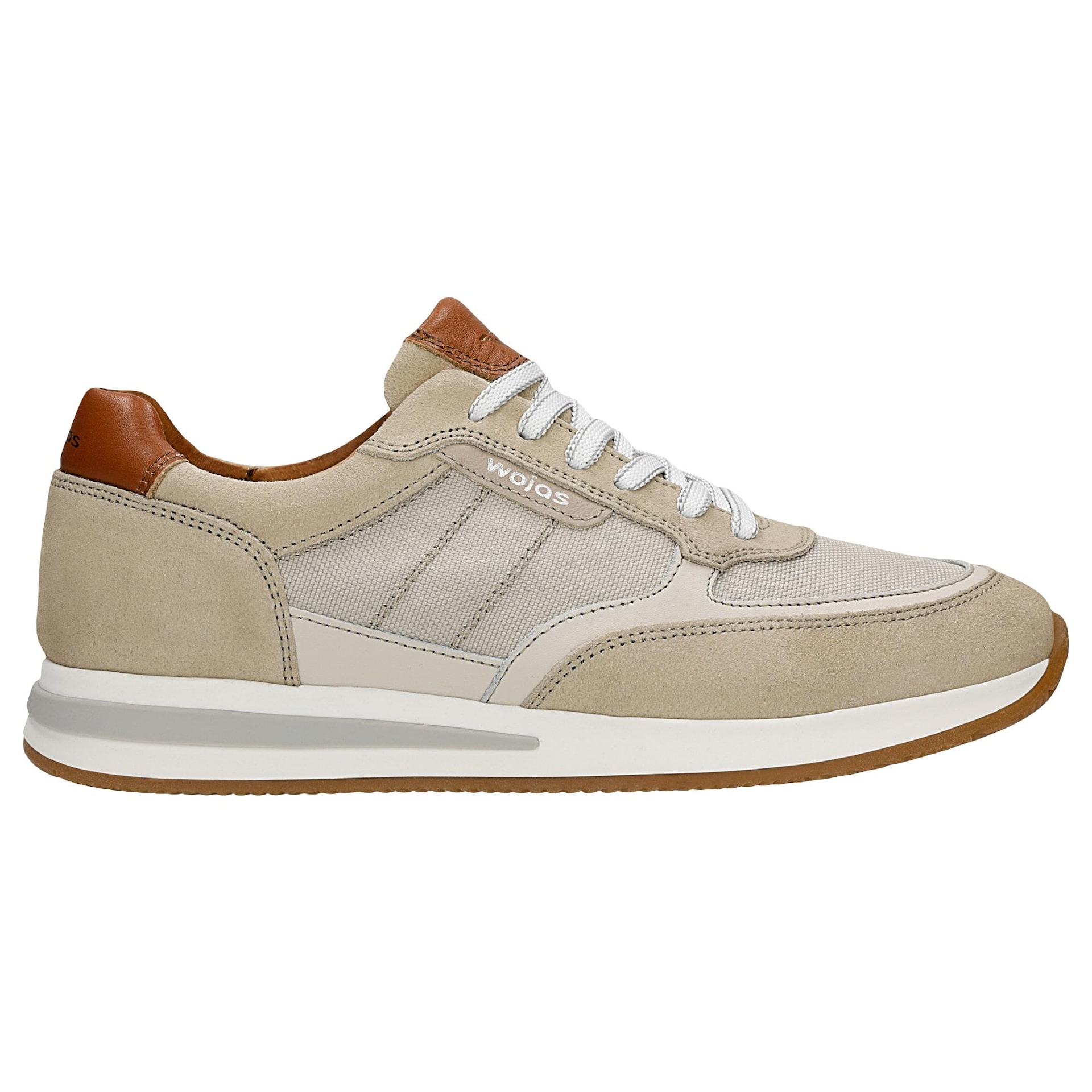 Sneakers bărbați bej cu inserții maro