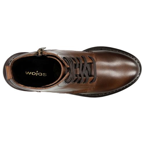 Kožené dámské kotníkové boty v hnědých odstínech 64068-52