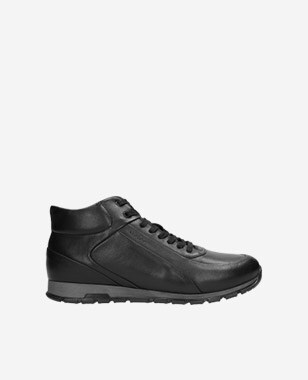 Černé zimní šněrovací kotníkové boty pánské  9166-51