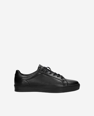 Minimalistické černé botasky dámské z kvalitní kůže 46019-51
