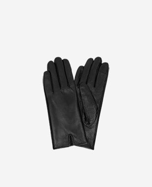 Černé dámské rukavice z kvalitní hladké kůže 98115-51