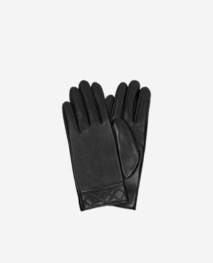 Czarne rękawiczki damskie z podszewką antybakteryjną 98120-51