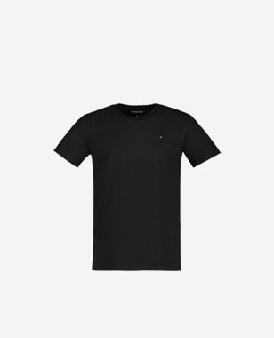Czarna koszulka męska z bawełny organicznej 98005-81
