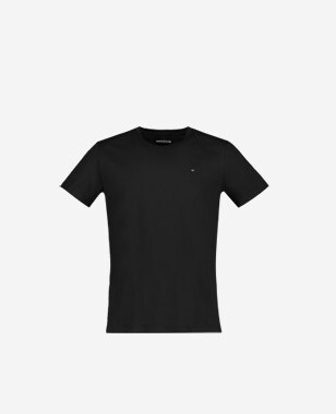Czarna koszulka męska z dekoltem w serek 98004-81