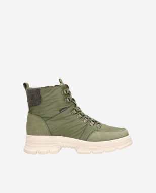 Zelené dámské kotníkové boty ze štípané kůže 64053-87