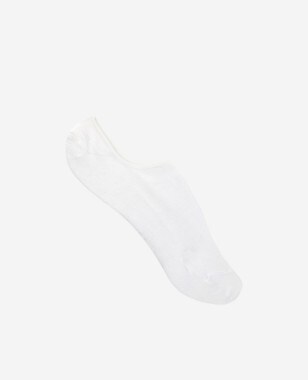 Białe stopki bawełniane z silikonem na pięcie 97039-89