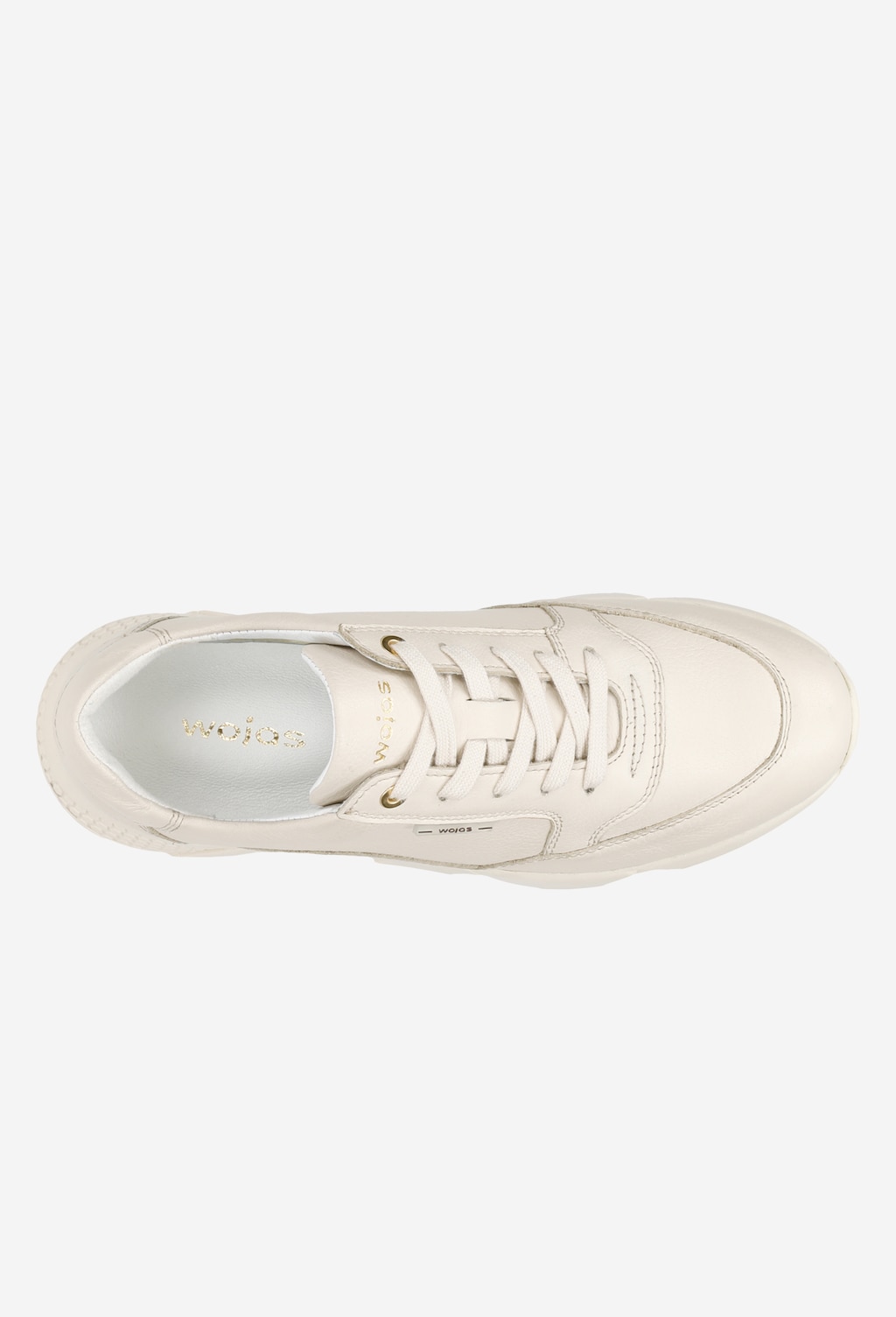 Stylové béžové dámské sneakersy z přírodní kůže 9406-53 Widok 5