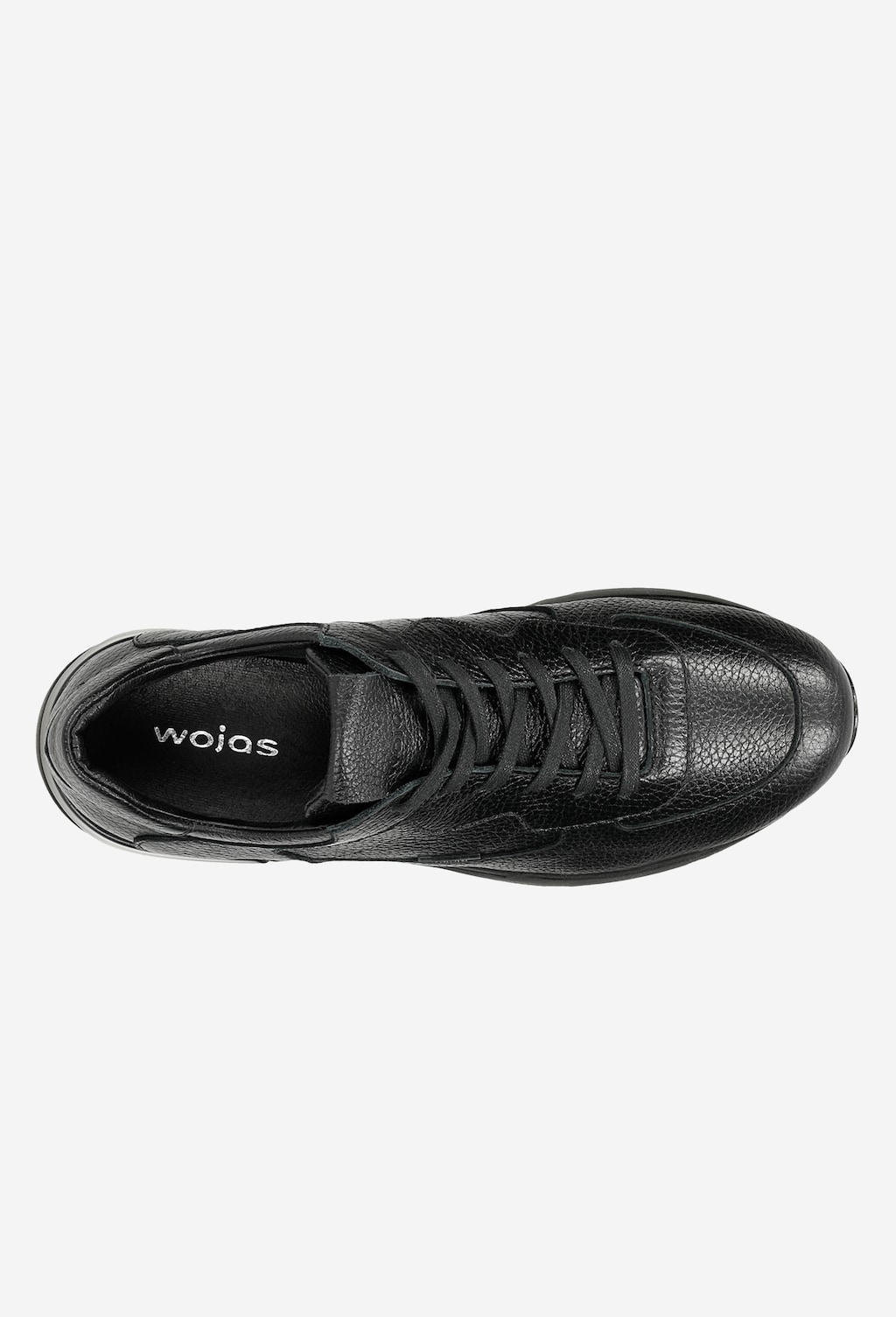 Trendy černé kožené dámské sneakersy na platformě 46136-51 Widok 5