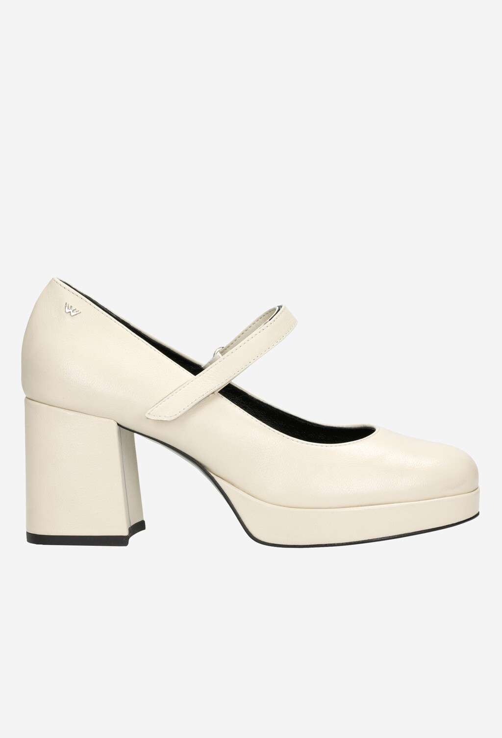 Beżowe czółenka damskie na stabilnym obcasie 35083-54 Widok 2