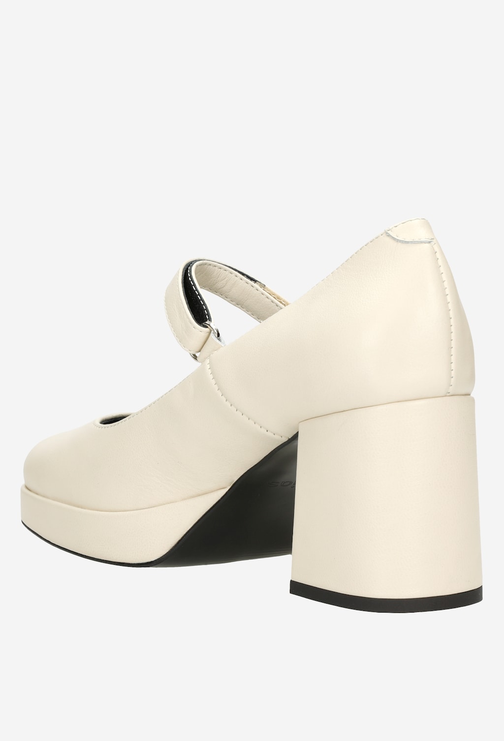 Beżowe czółenka damskie na stabilnym obcasie 35083-54 Widok 4