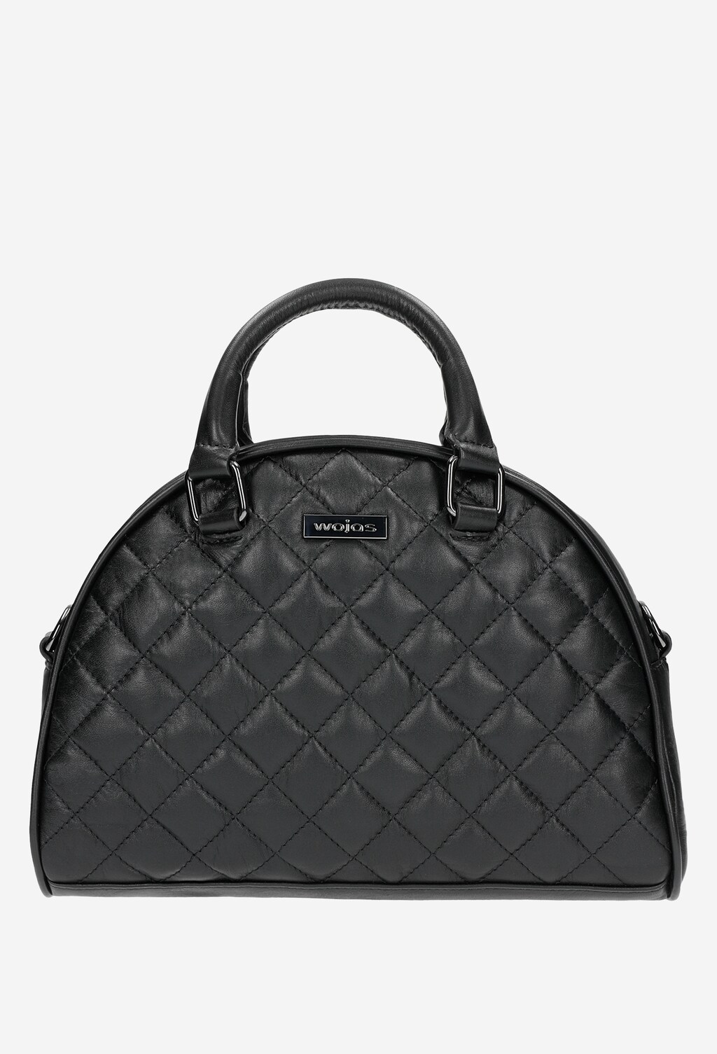 Polkruhová dámska kožená kabelka v obľúbenej čiernej farbe 98023-51 Widok 1