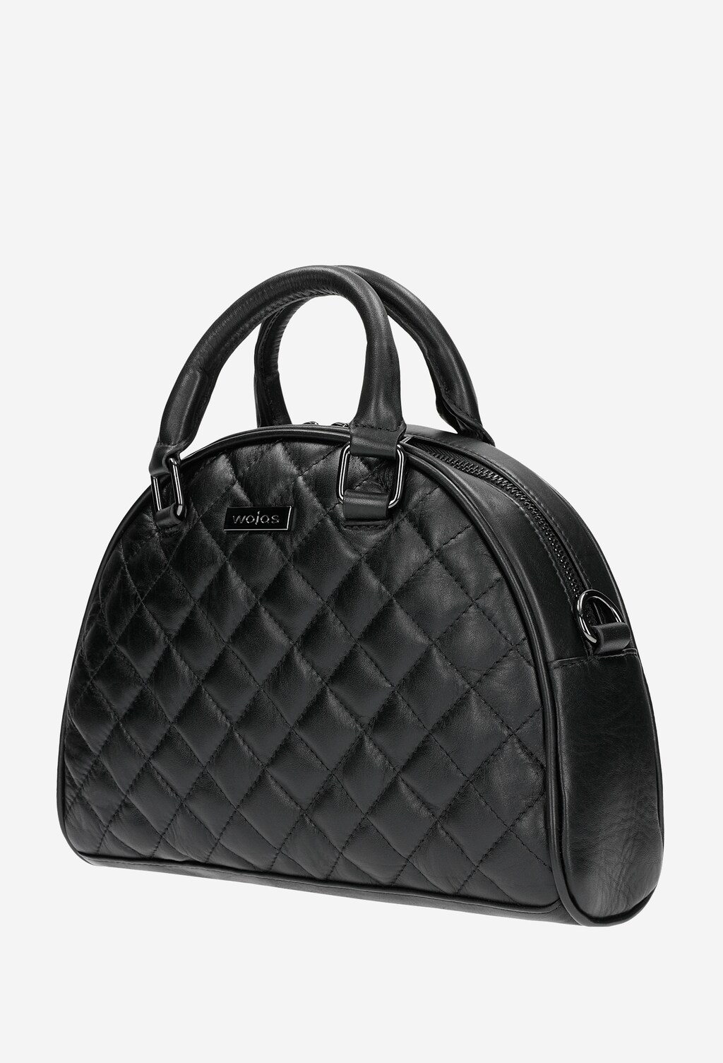 Polkruhová dámska kožená kabelka v obľúbenej čiernej farbe 98023-51 Widok 2