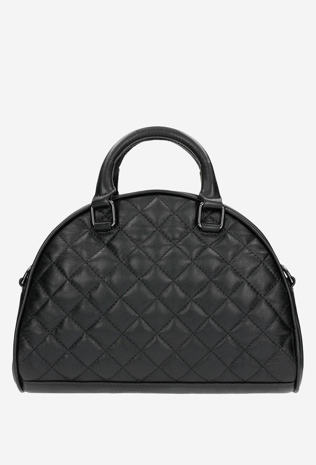 Polkruhová dámska kožená kabelka v obľúbenej čiernej farbe 98023-51 Widok 3