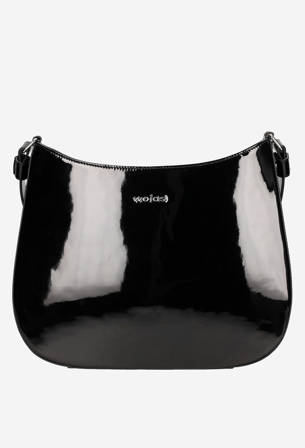 Czarna elegancka torebka damska ze skóry lakierowanej 80208-31 Widok 1