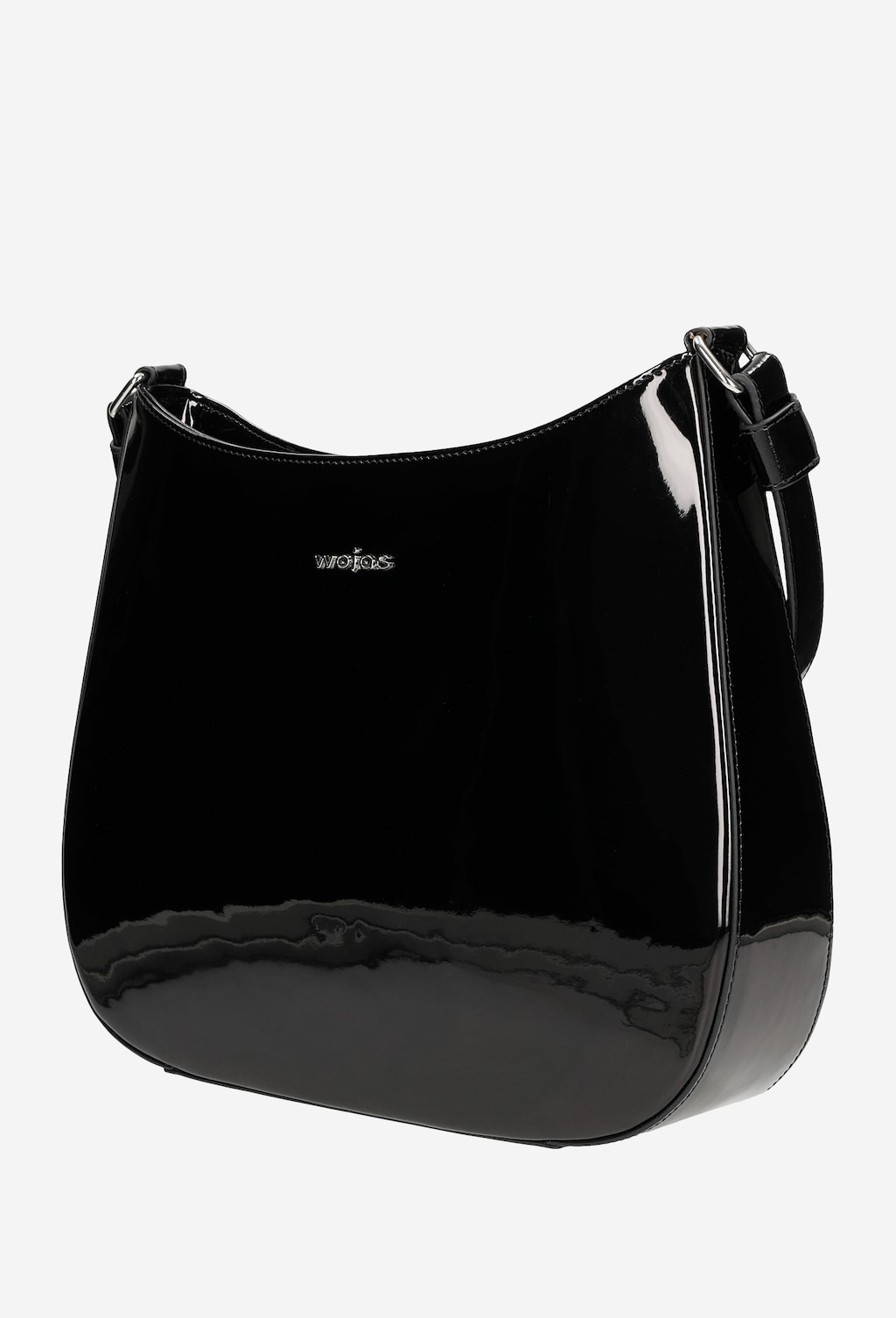 Czarna elegancka torebka damska ze skóry lakierowanej 80208-31 Widok 2