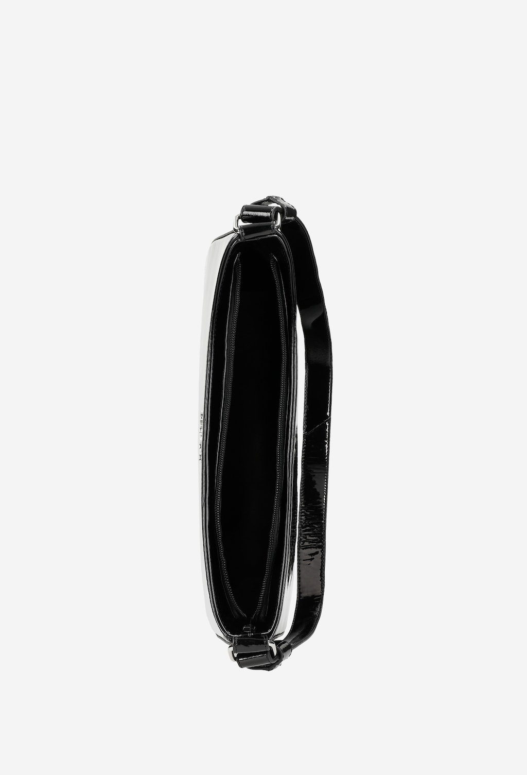 Czarna elegancka torebka damska ze skóry lakierowanej 80208-31 Widok 5