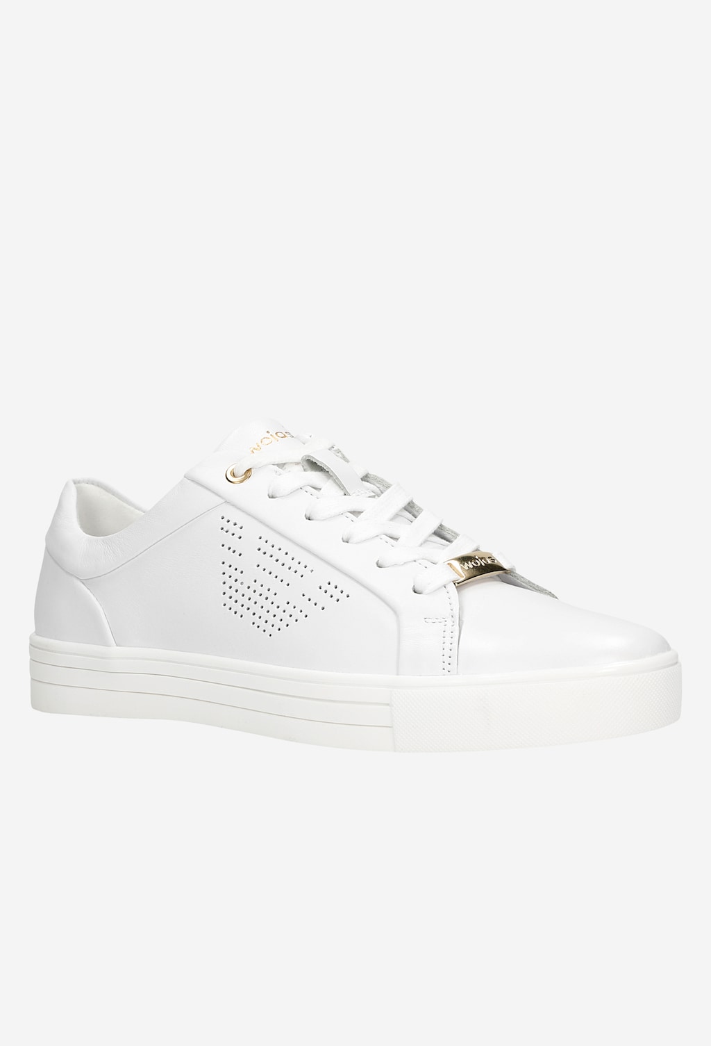 Jednoduché a štýlové dámske sneakersy z bielej kože 46084-59 Widok 3