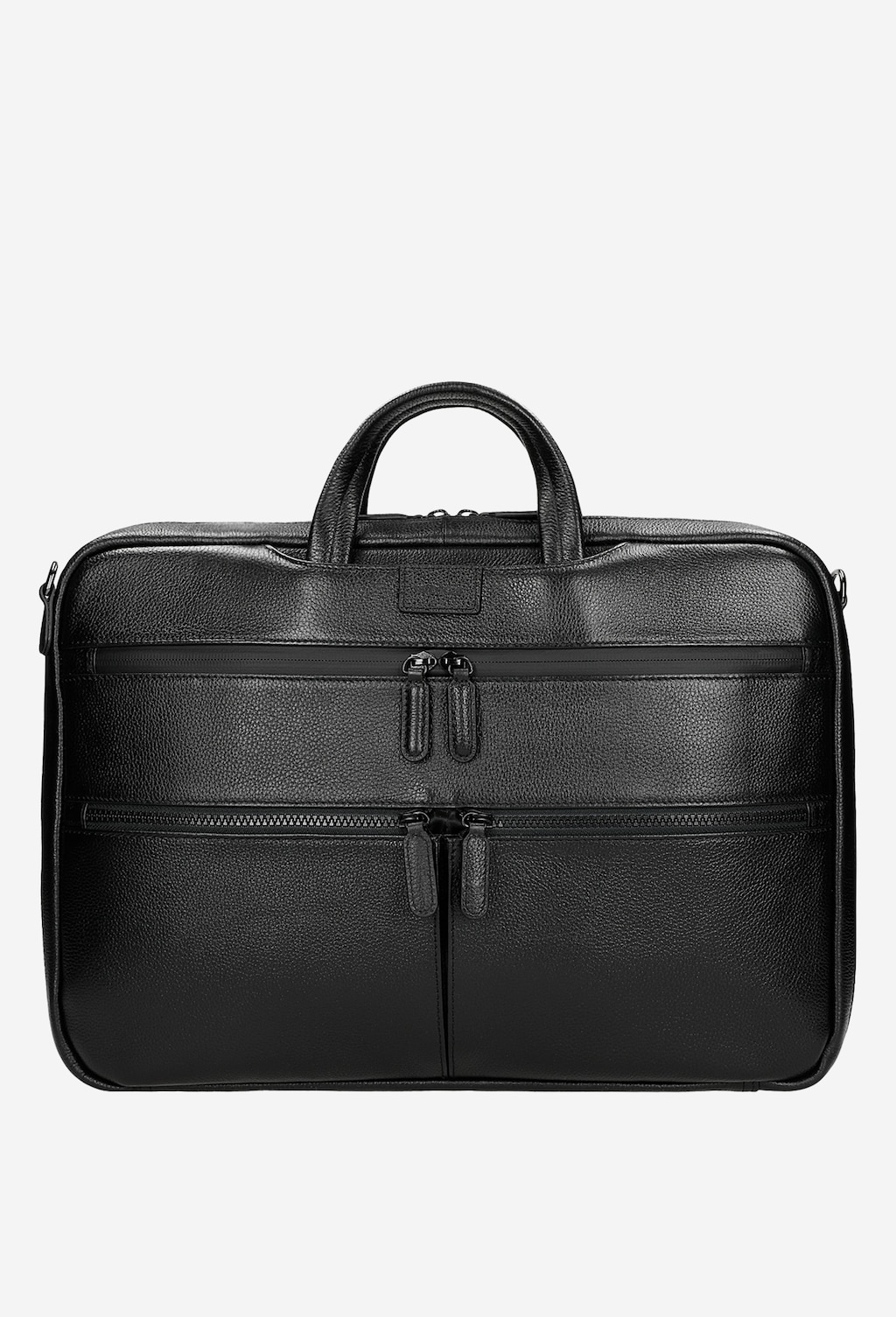 Pánska taška na notebook z lícovej kože, čierna 80210-51 Widok 2