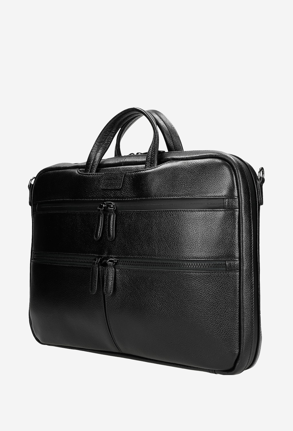 Pánska taška na notebook z lícovej kože, čierna 80210-51 Widok 3