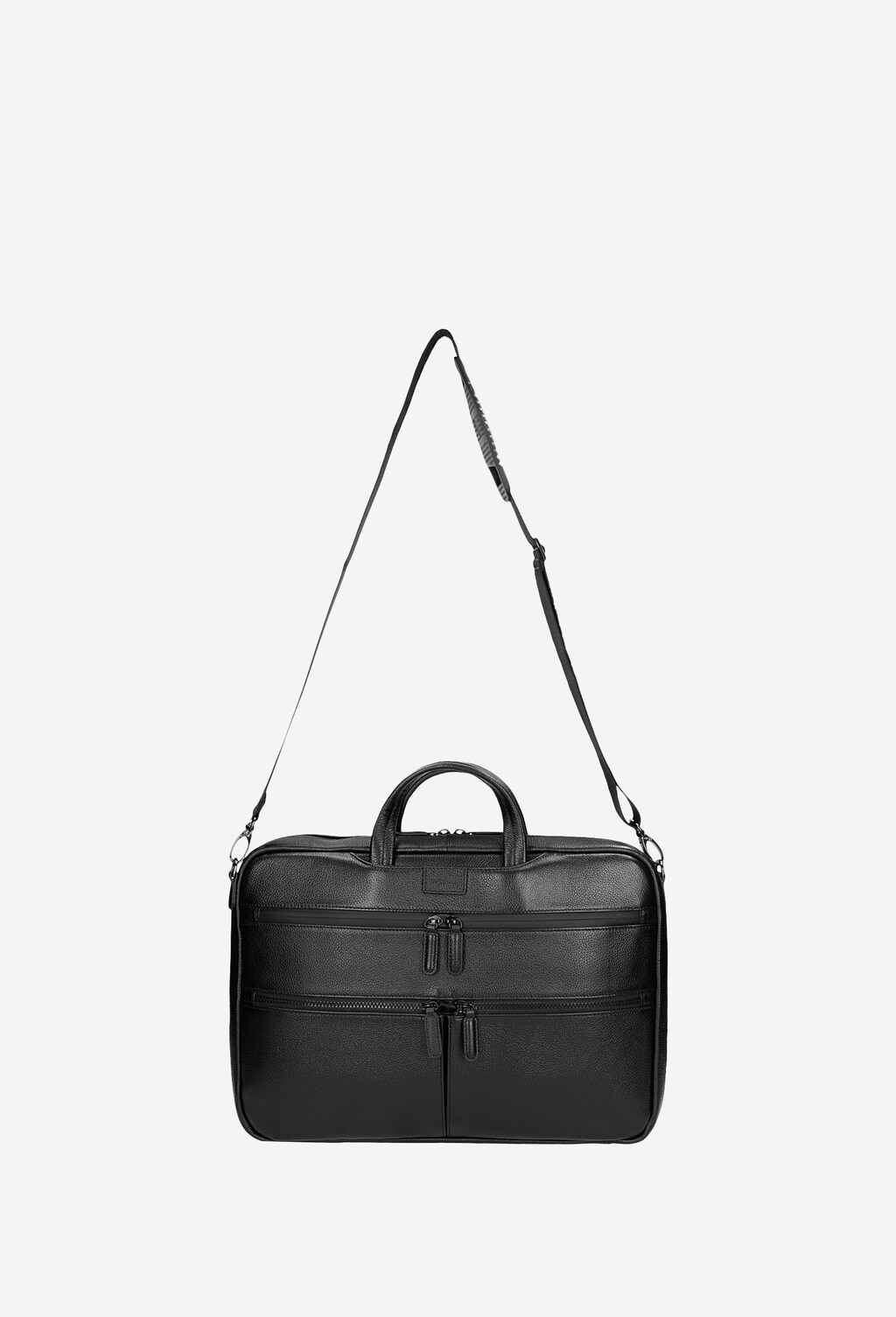 Pánska taška na notebook z lícovej kože, čierna 80210-51 Widok 5