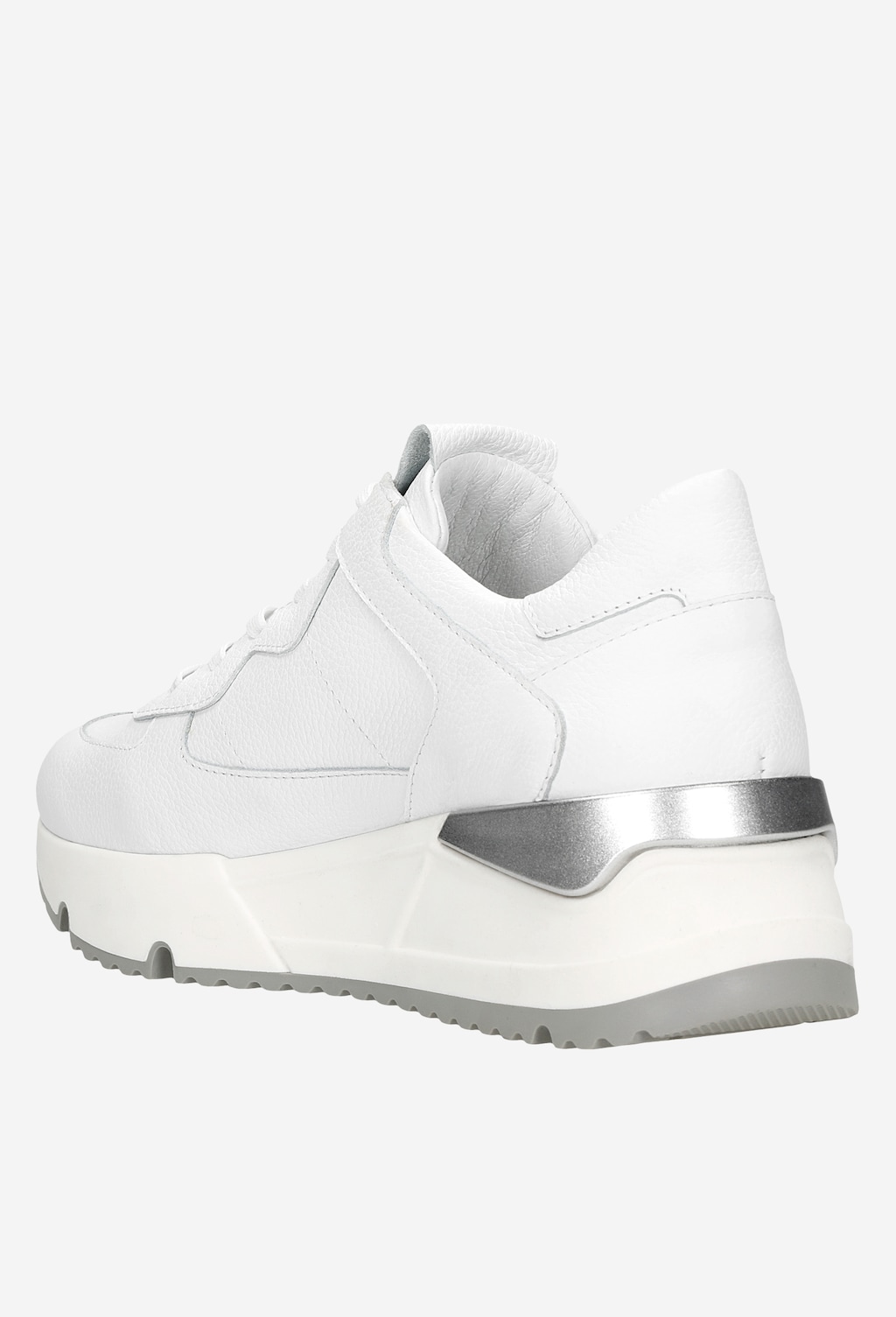 Białe sneakersy damskie z szarymi elementami 46136-59 Widok 4