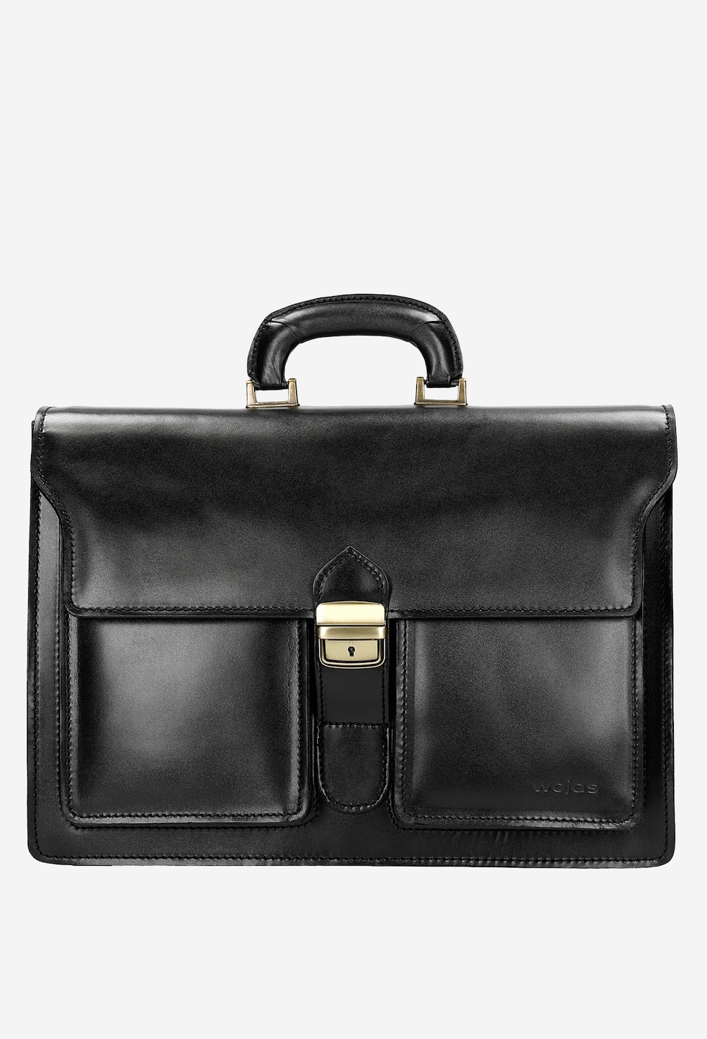 Kožená aktovka čiernej farby pre pánov, ktorí majú štýl 90011-51 Widok 2