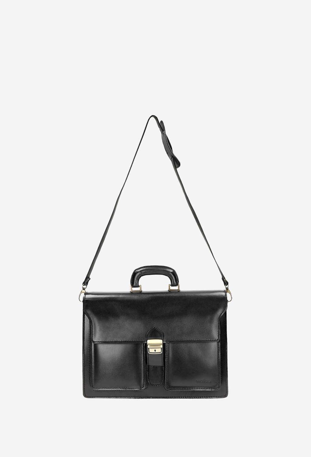 Kožená aktovka čiernej farby pre pánov, ktorí majú štýl 90011-51 Widok 5