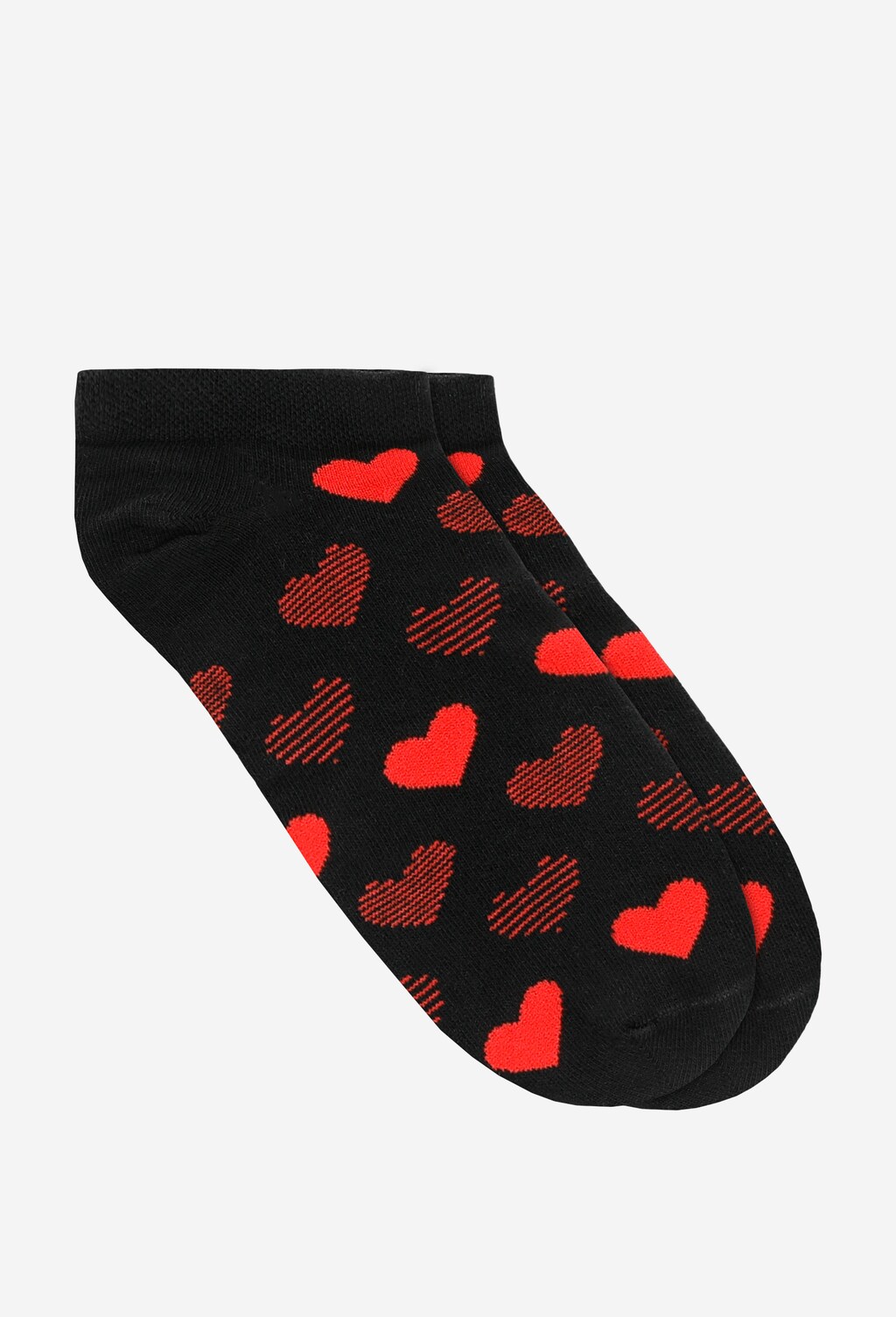 Czarne stopki z motywem w serca 97052-81 Widok 1