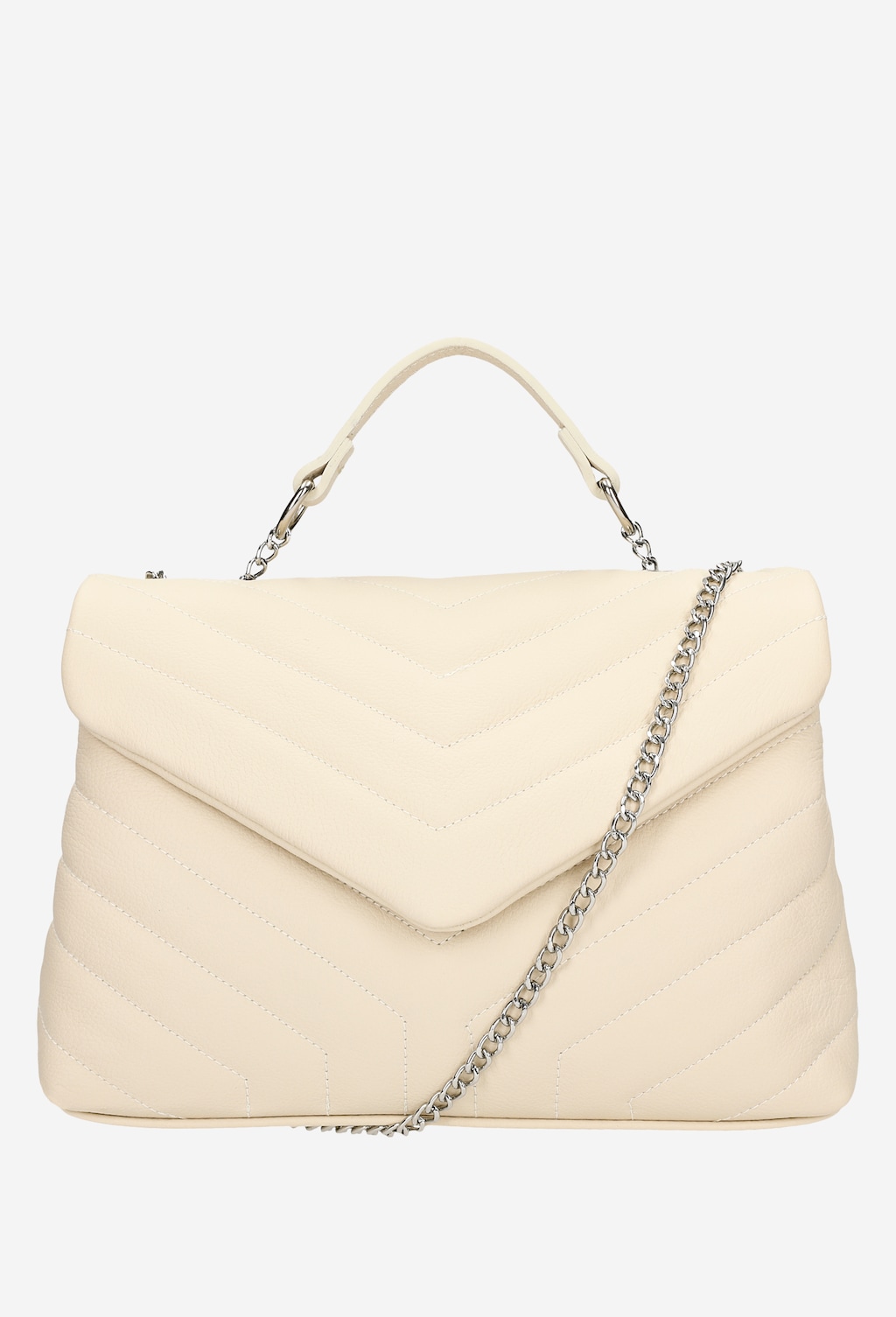 Elegantná béžová dámska kabelka z kvalitnej lícovej kože 80169-54 Widok 2